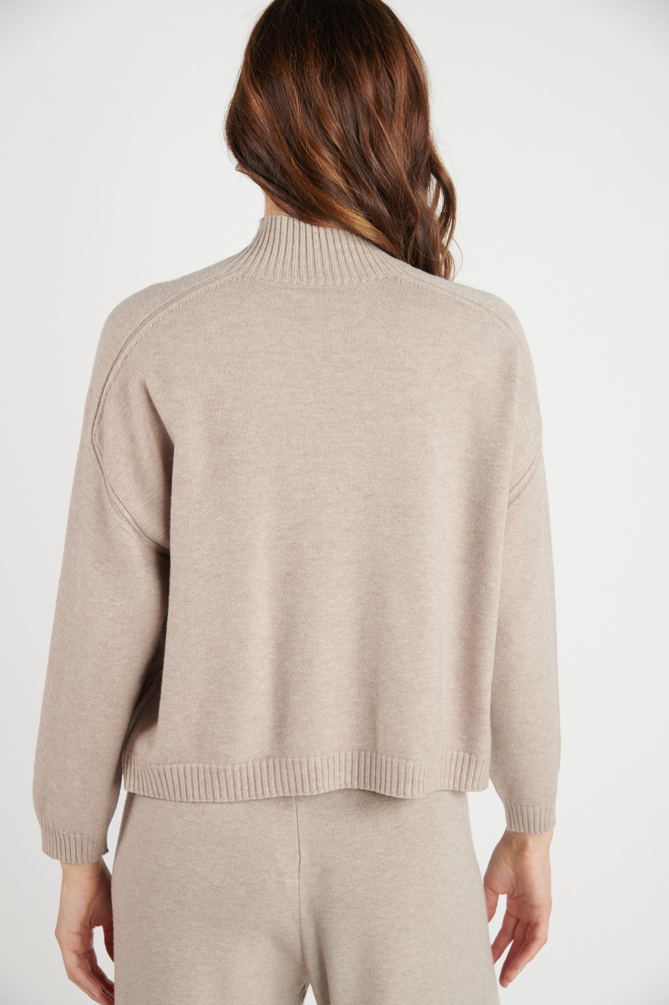 PULL COL CHEMINÉE DENIS BEIGE