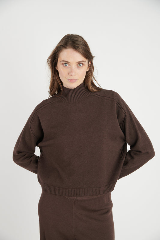 PULL COL CHEMINÉE DENIS CHOCO