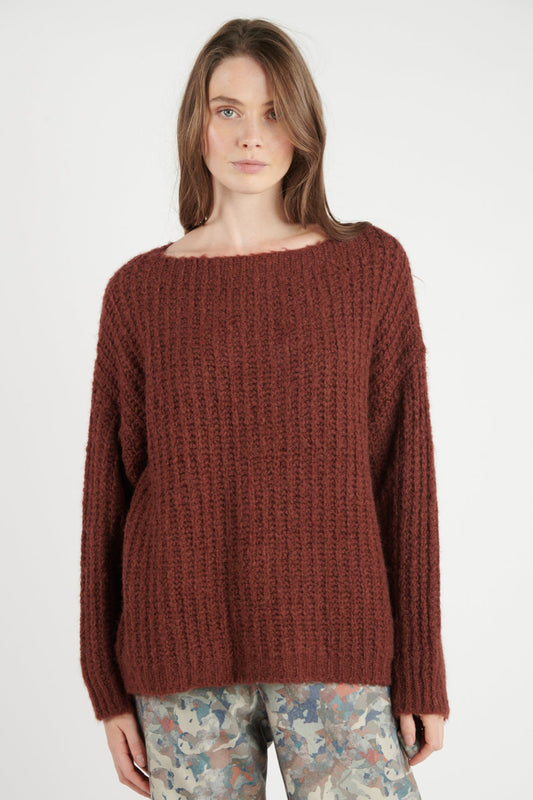 PULL COL BATEAU DANILOU PAPRIKA
