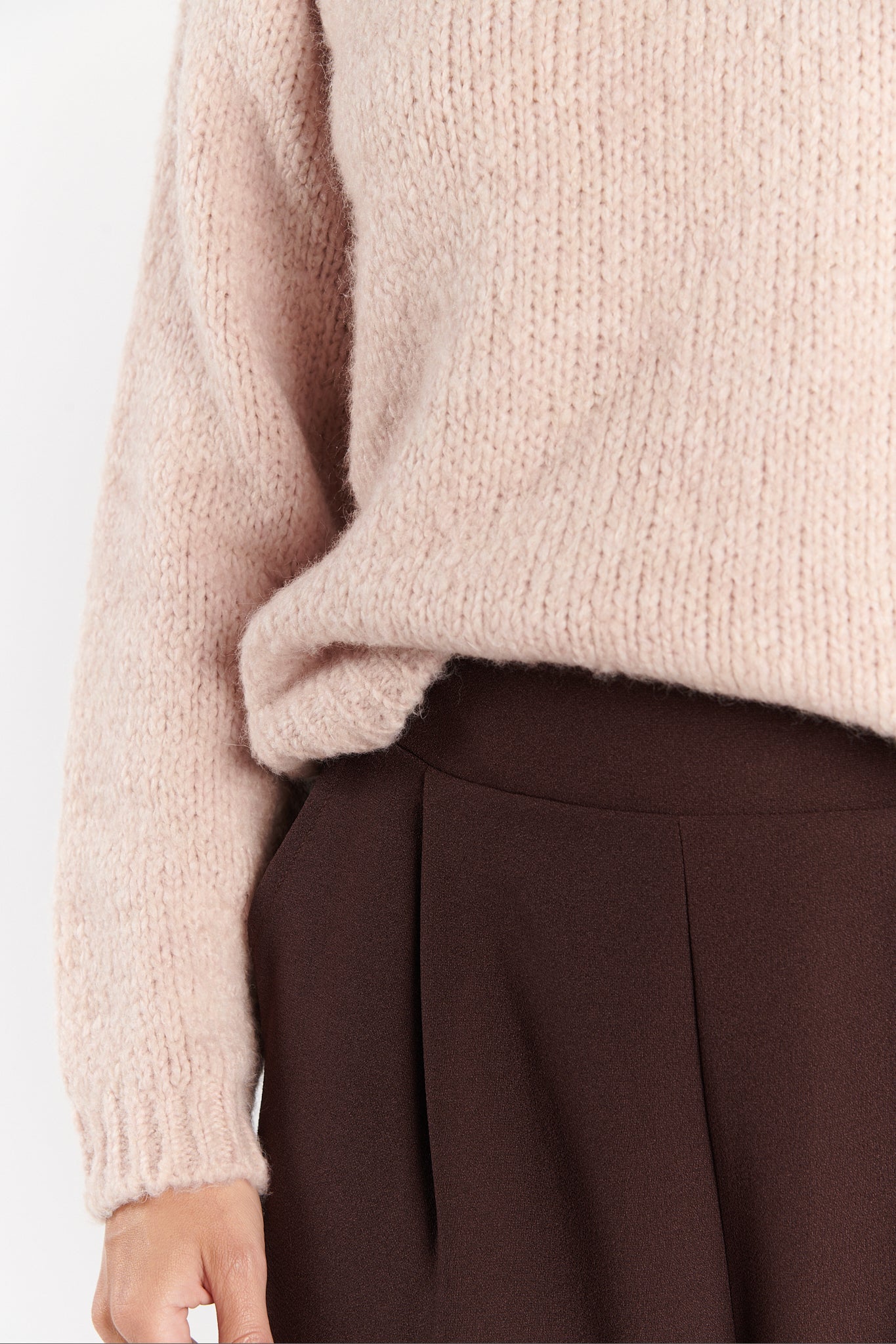 PULL COL ROND DUNA ROSE