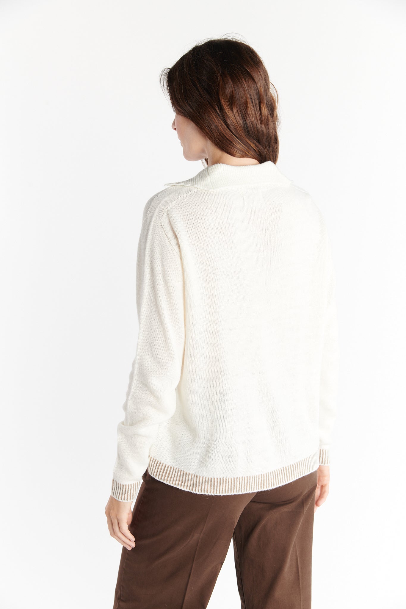 PULL COL POLO DORSAN NATUREL