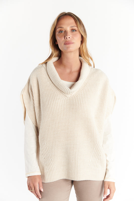 PULL MANCHES COURTES DALTON NATUREL