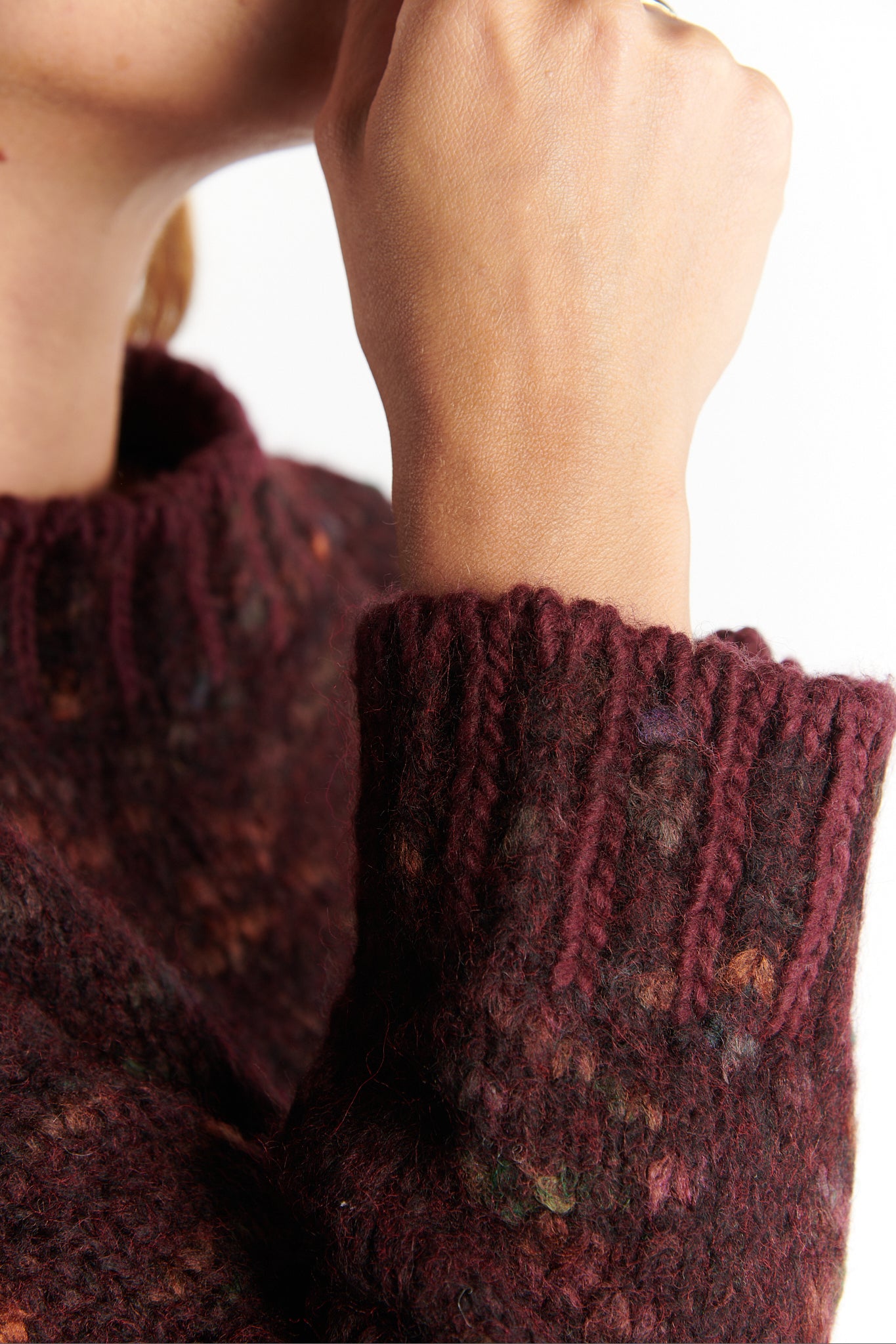 PULL DACE MULTICOLORE BORDEAUX
