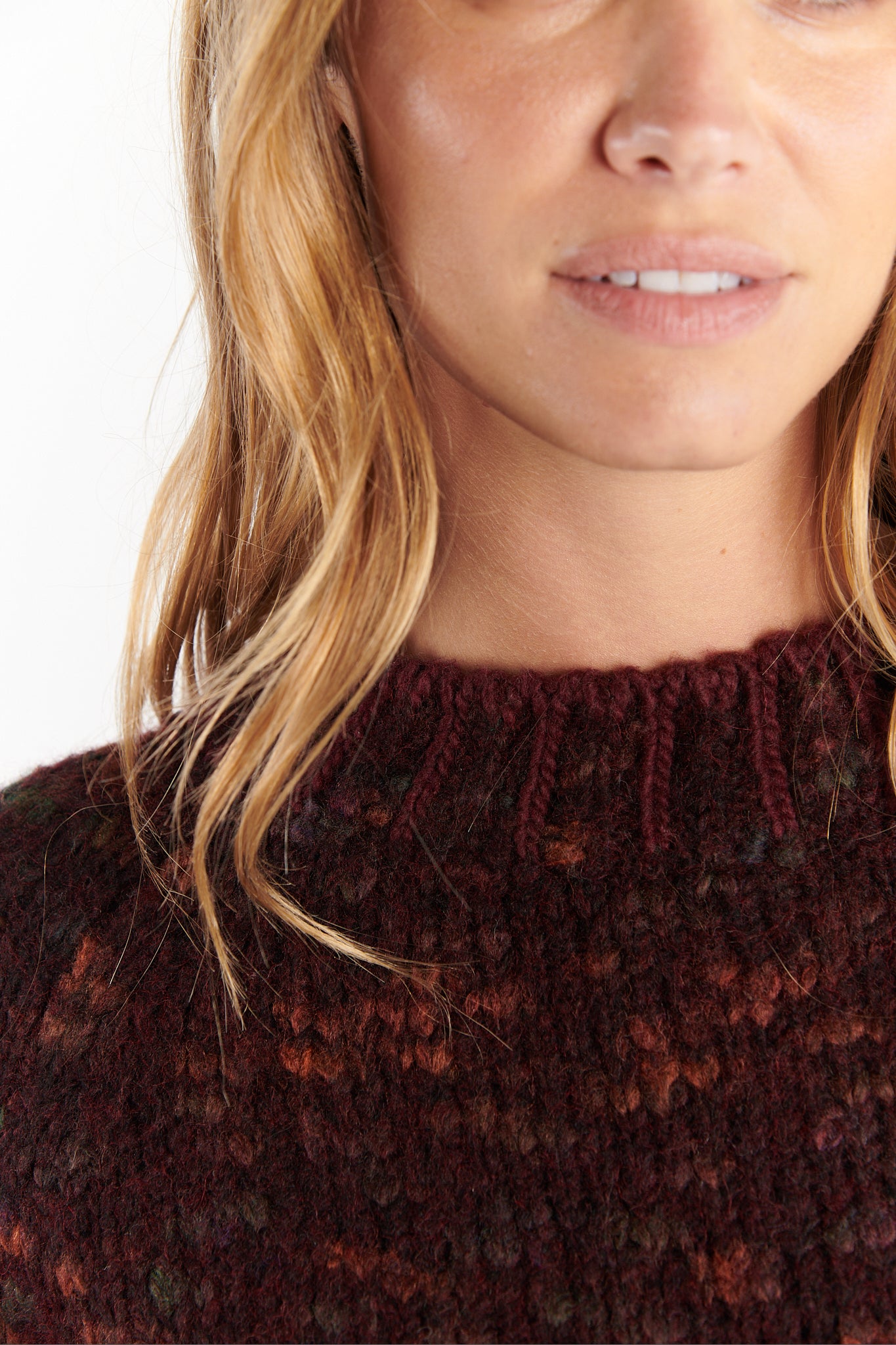 PULL DACE MULTICOLORE BORDEAUX