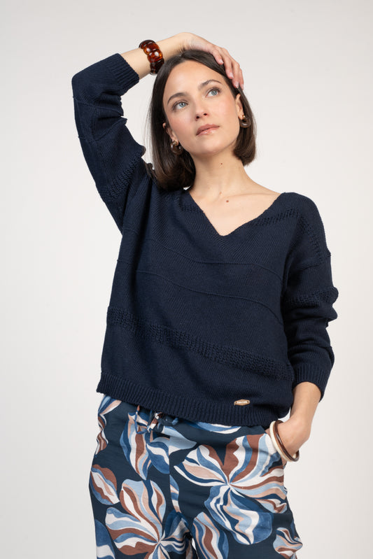 PULL EN MAILLE EVELYN MARINE