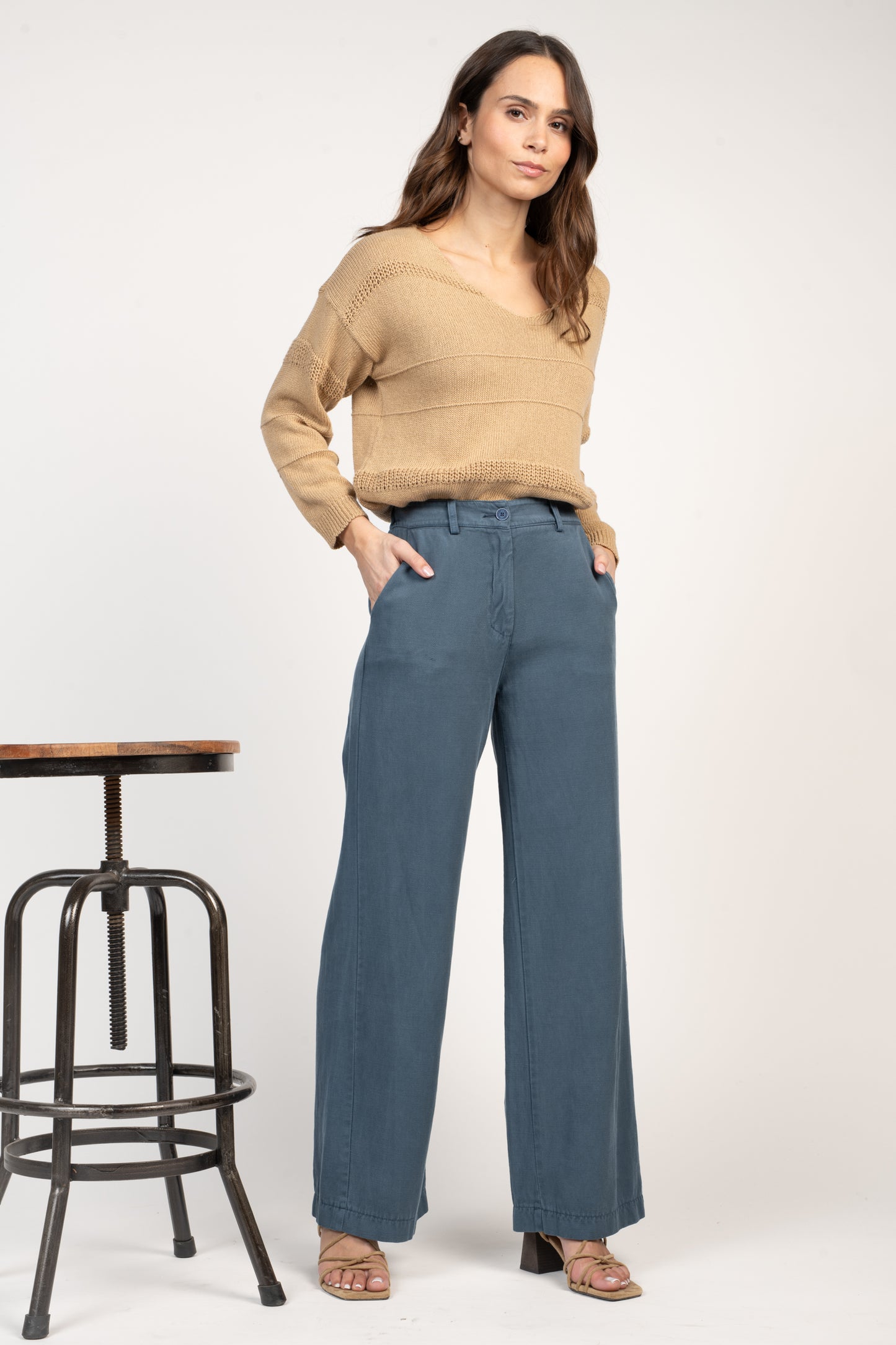 PANTALON ÉVASÉ ESMÉE BLEU