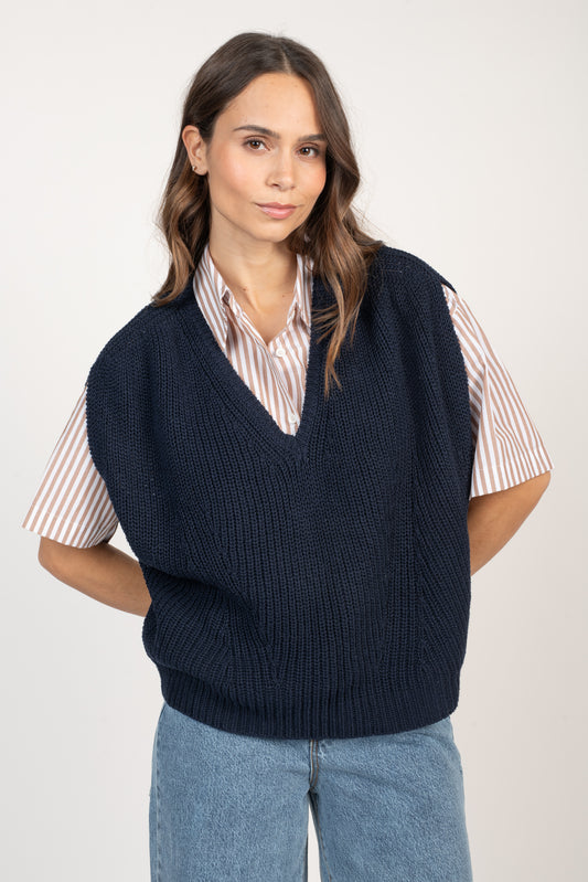 PULL SANS MANCHES ÈVE MARINE