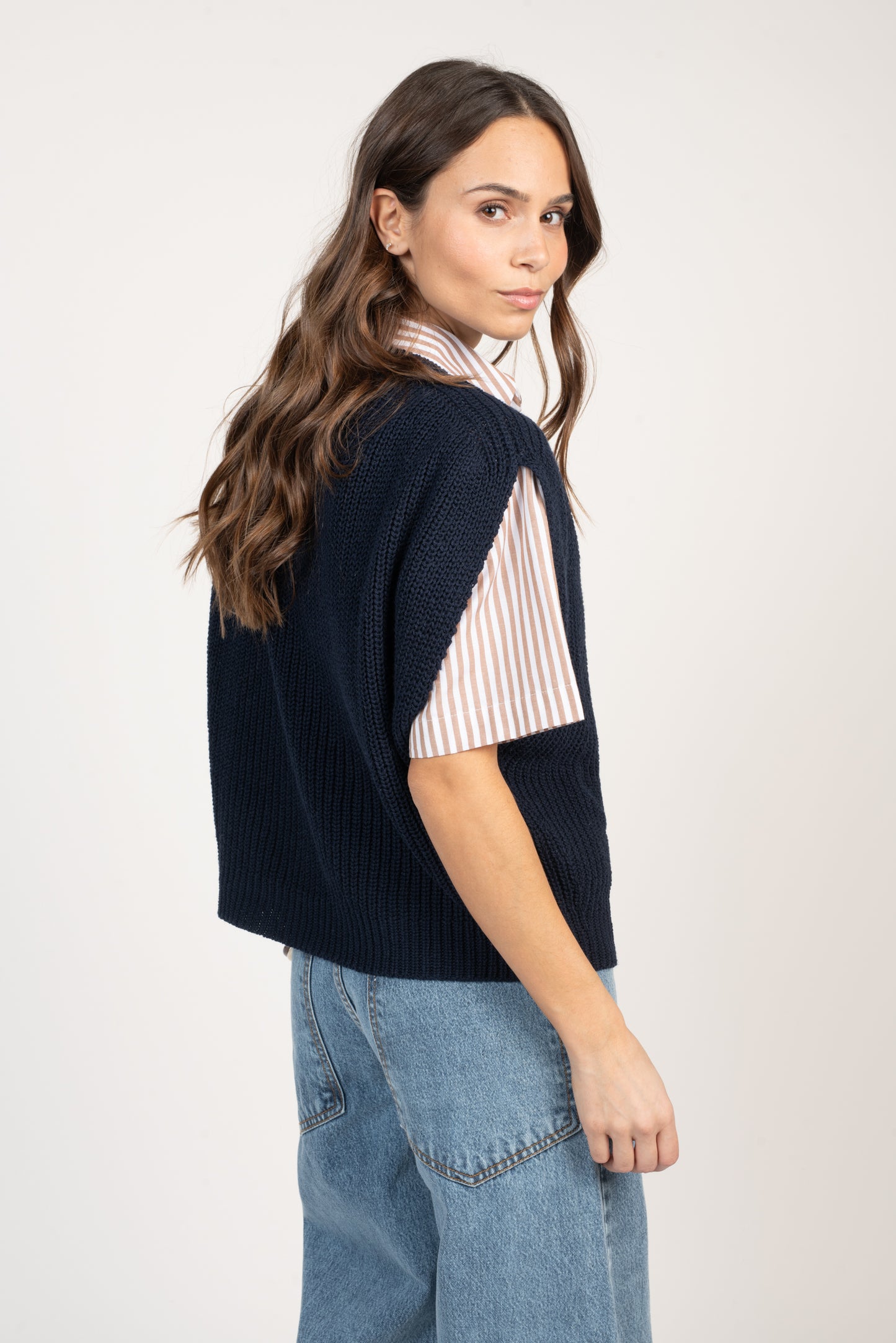 PULL SANS MANCHES ÈVE MARINE