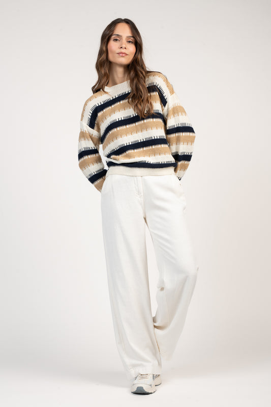 PANTALON ÉVASÉ ESMÉE ÉCRU