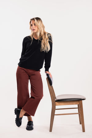 PANTALON 7/8ÈME ACAJOU - HILARY