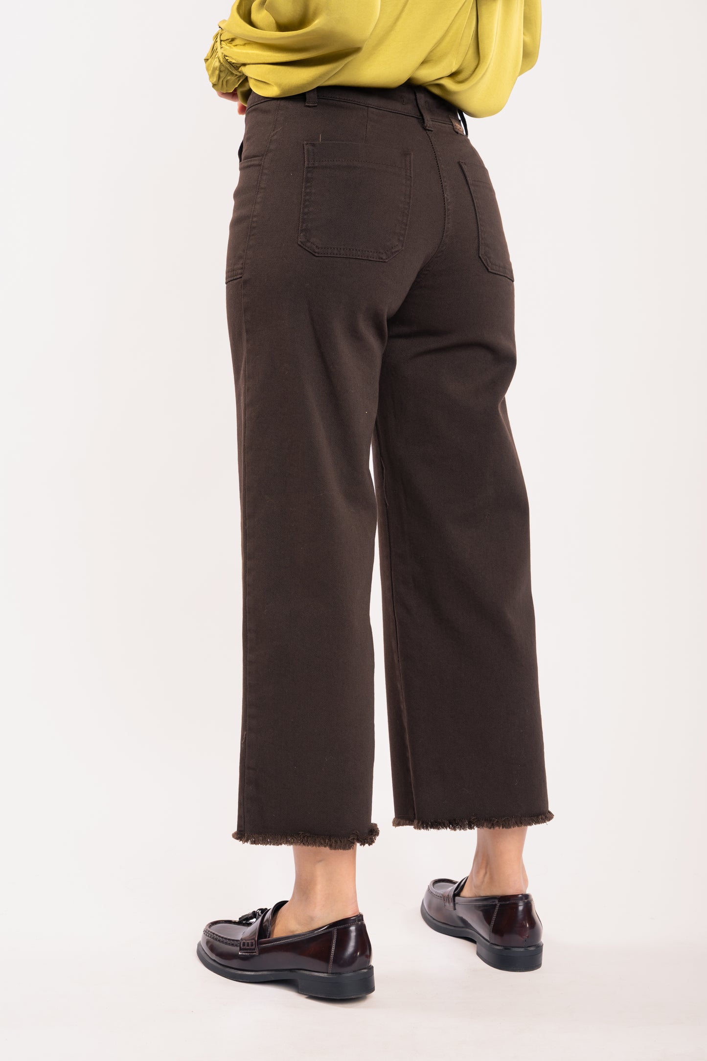 Pantalon 7/8ème femme marron 