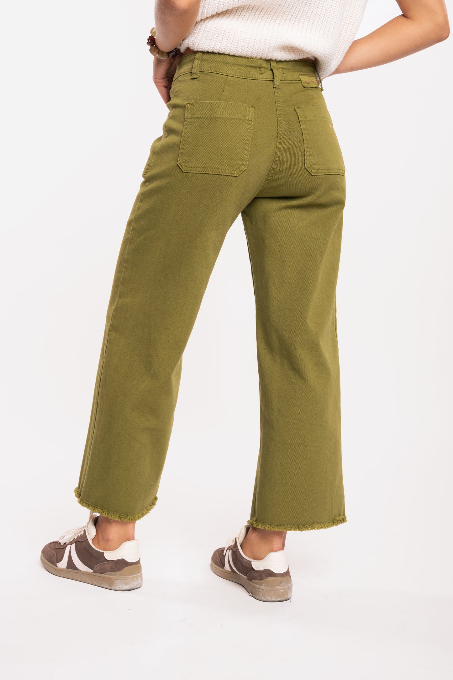 Pantalon 7/8ème femme vert 