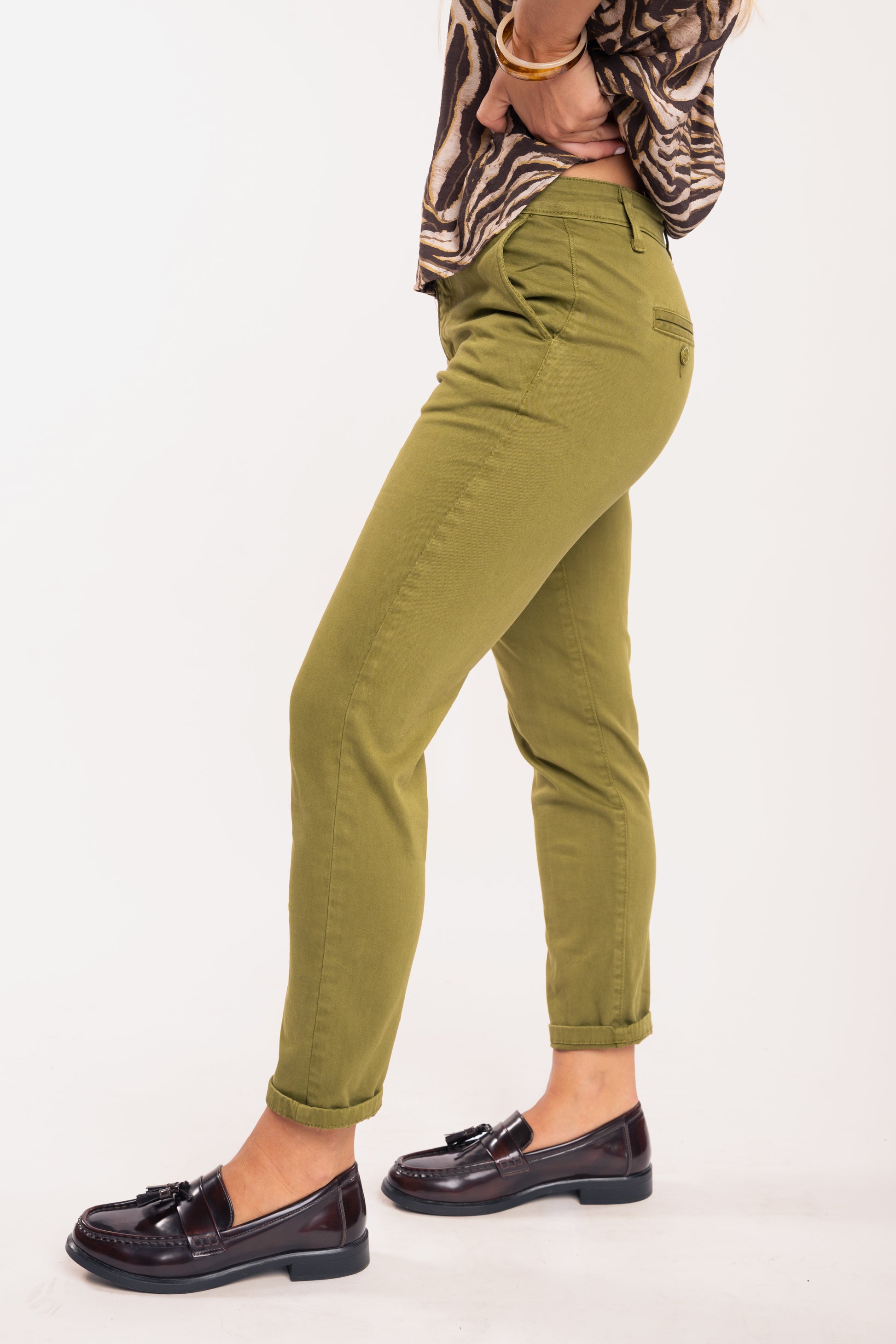 Chino 7/8ème vert 