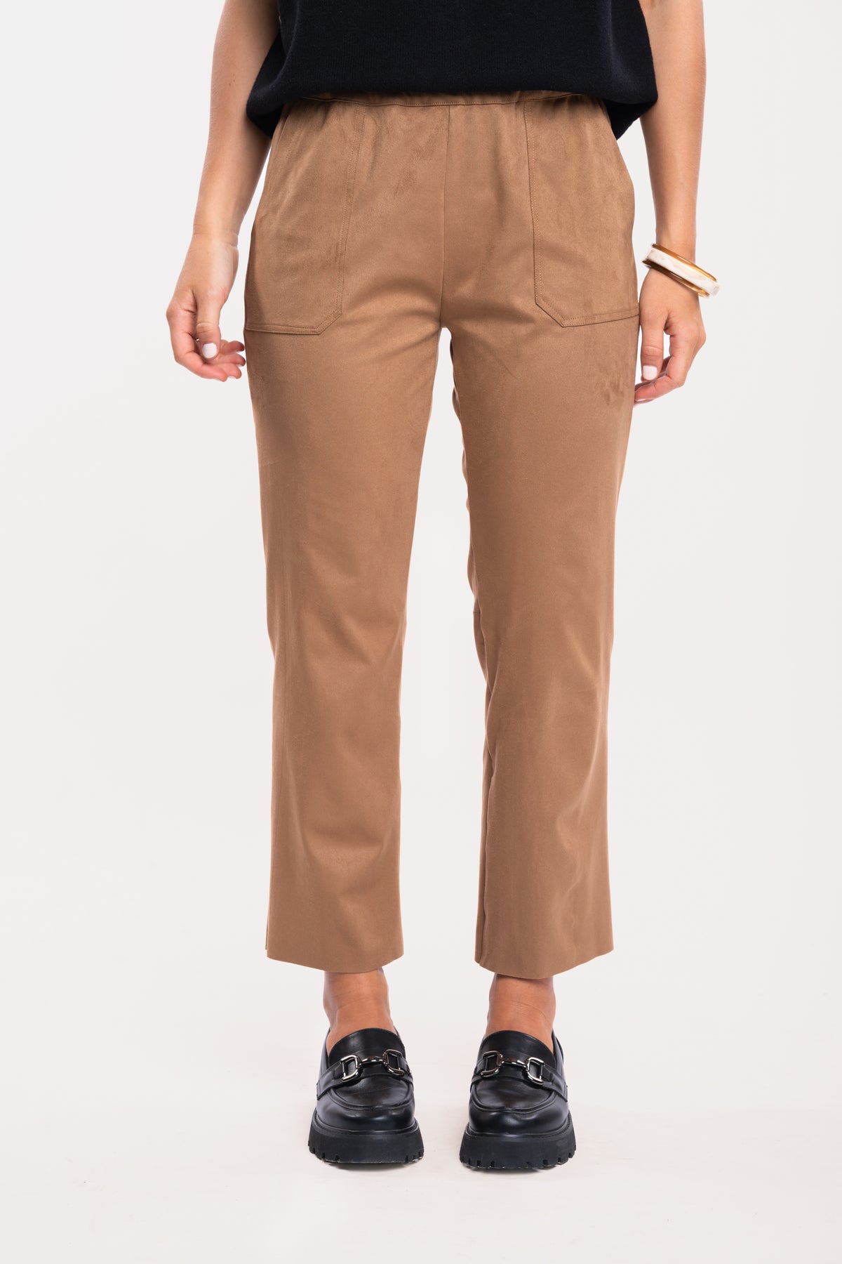 Pantalon cintré camel 
