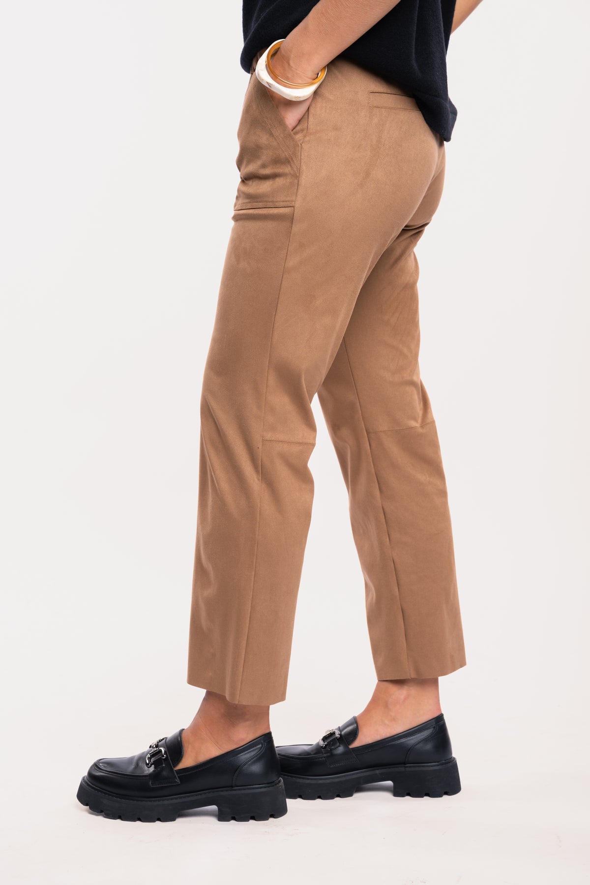Pantalon cintré camel 