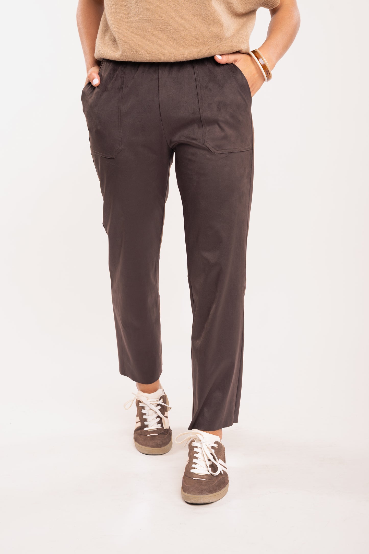 Pantalon cintré marron 