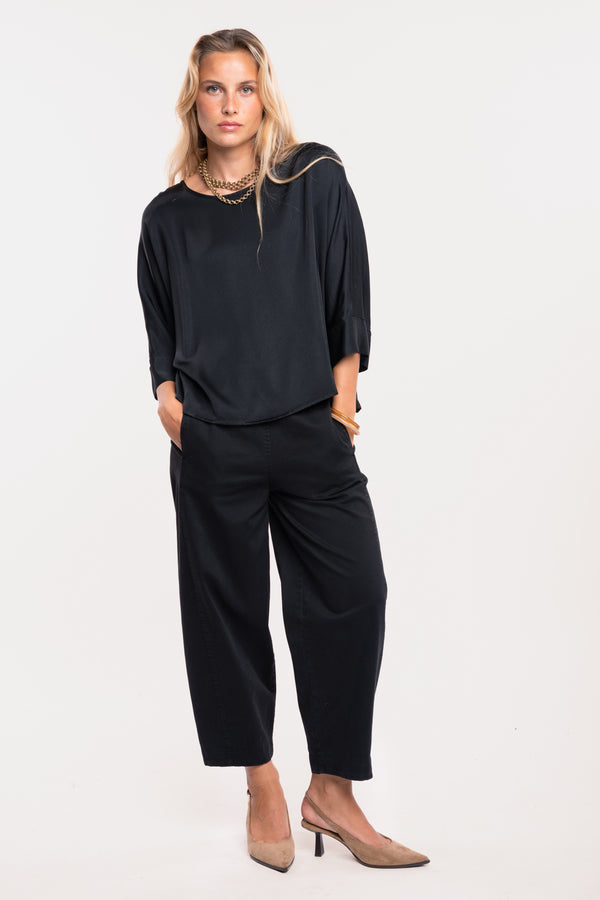 PANTALON BARREL NOIR - HILDA