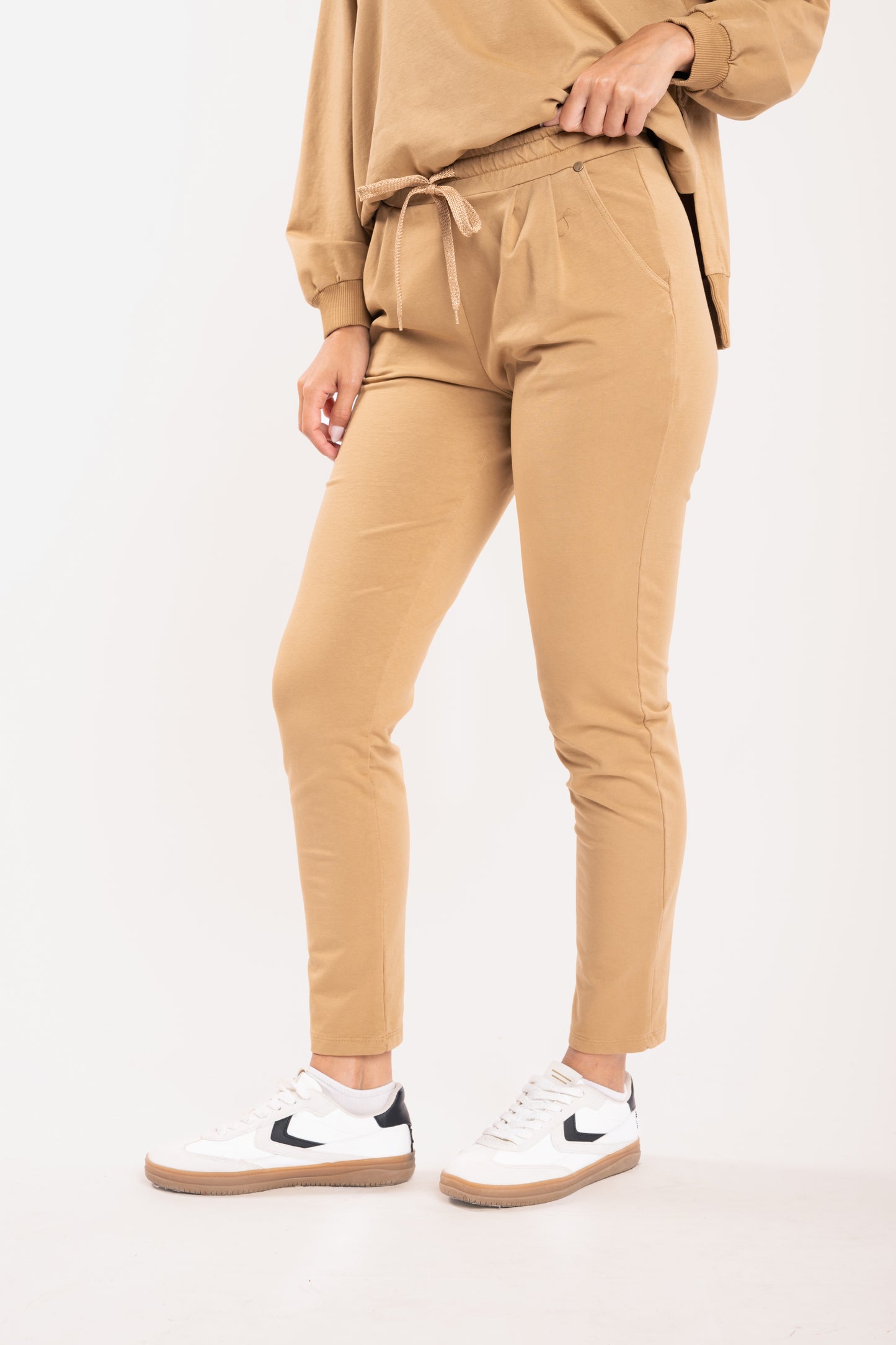 Pantalon jogging femme camel 