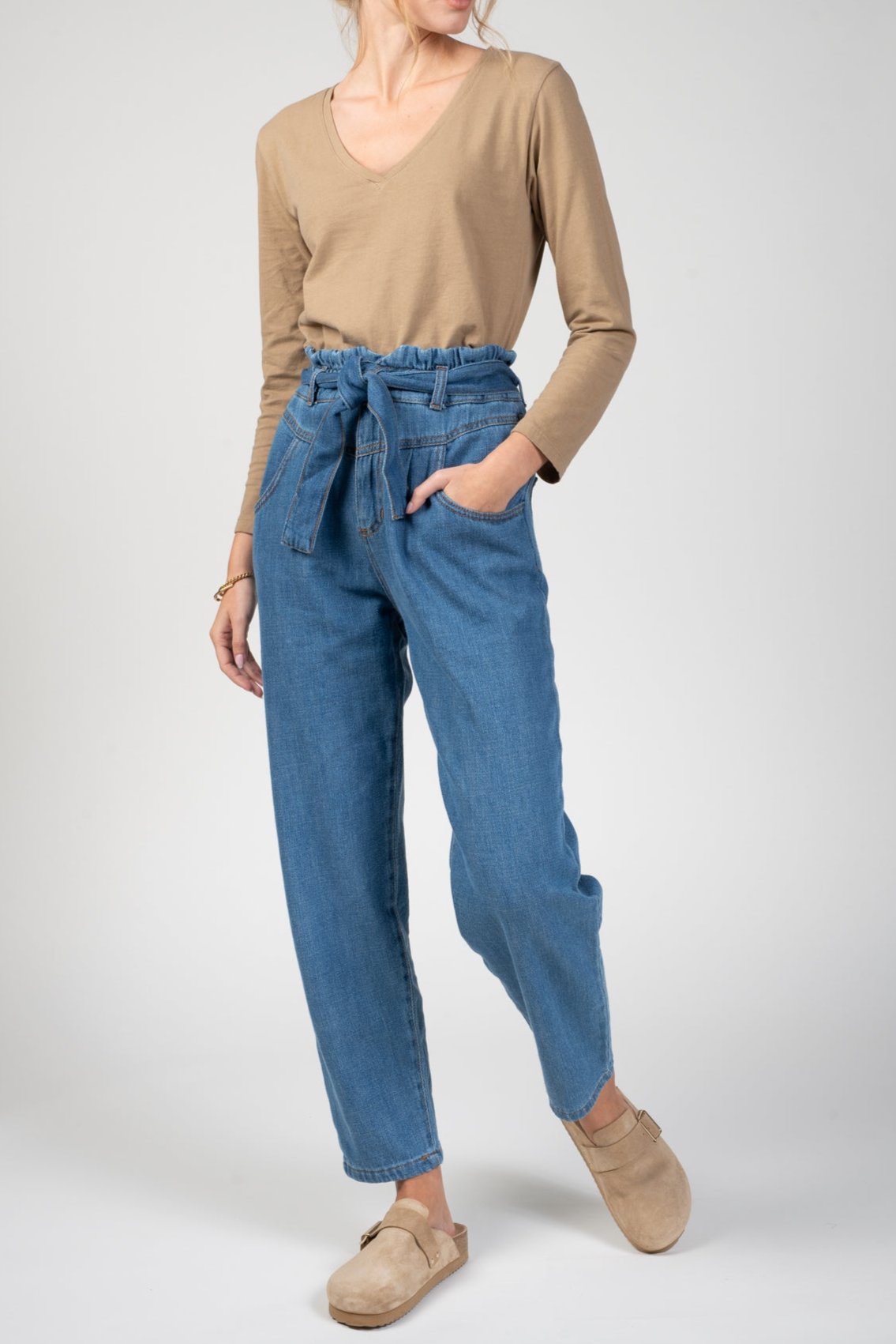 REACTUA CALIFORNIAN JEANS PANTS (JLIT12) - MEDIUM STONE JEANS