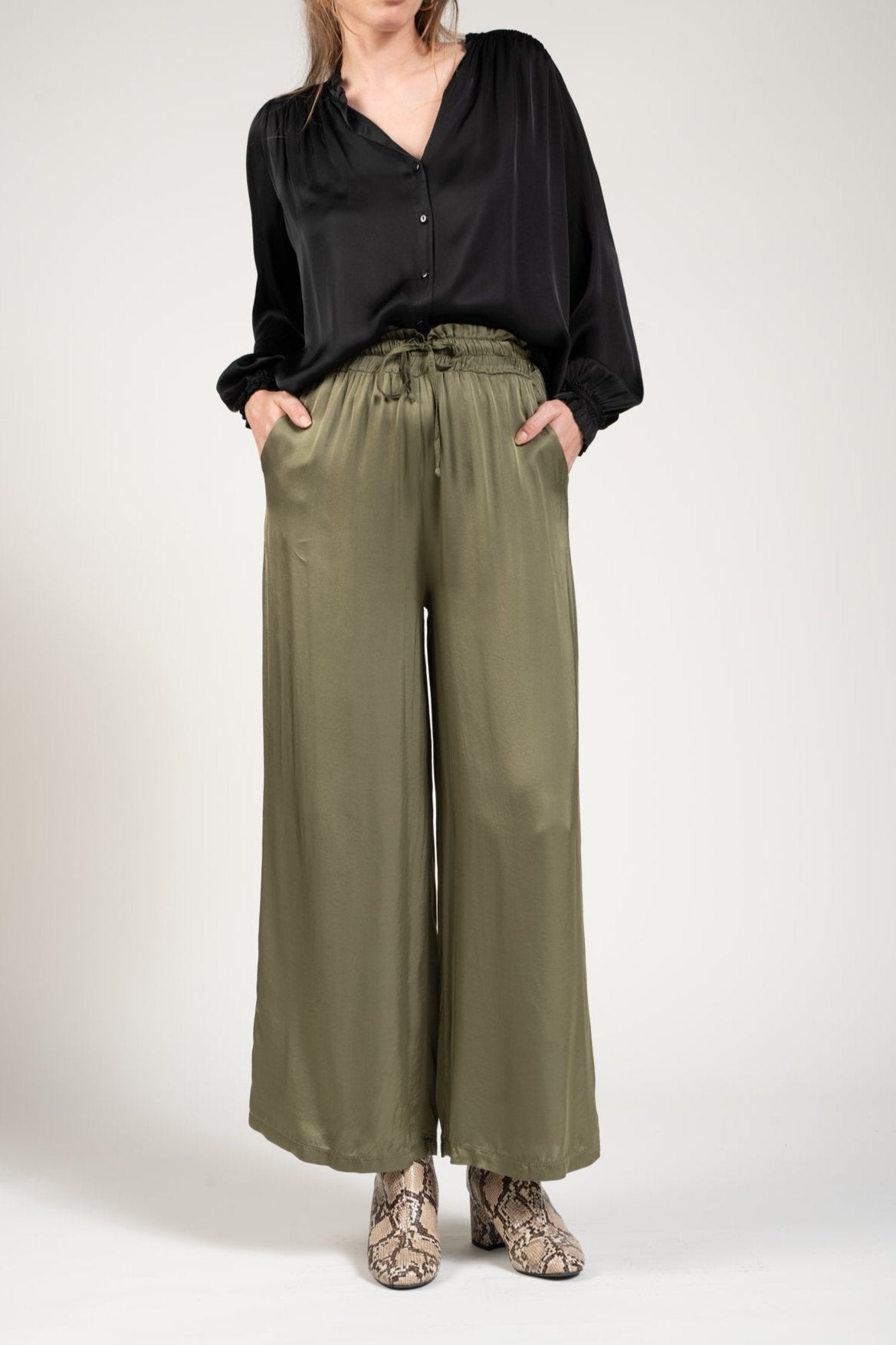 PANTALON AMPLE YOURI KAKI