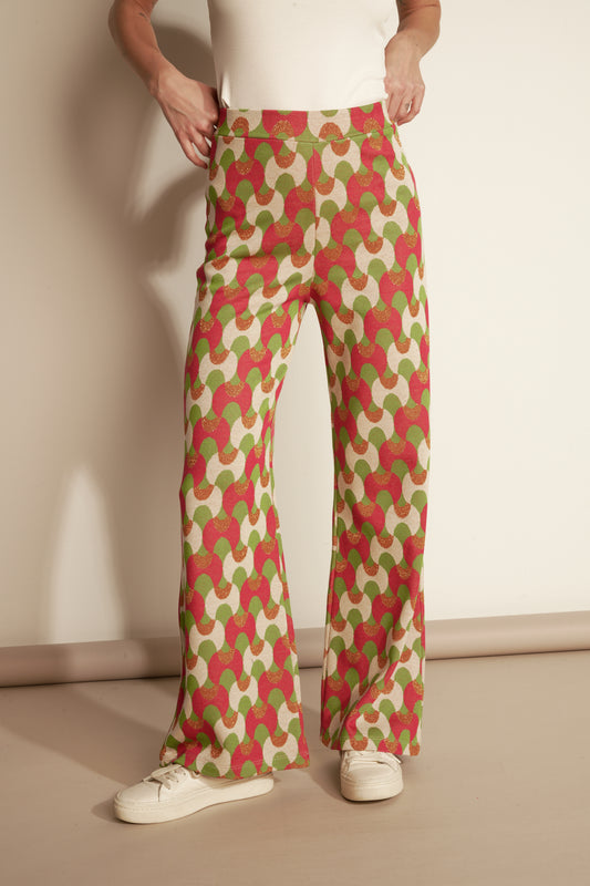 PANTALON JACQUARD ARCHIBALD ROSE ORANGE