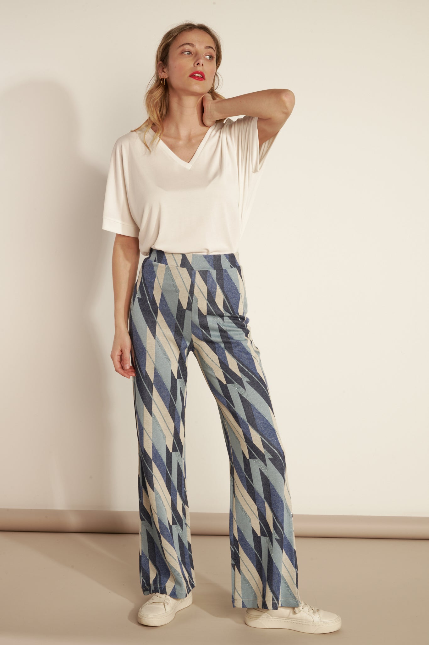 ARCHIBALD DENIM JACQUARD TROUSERS