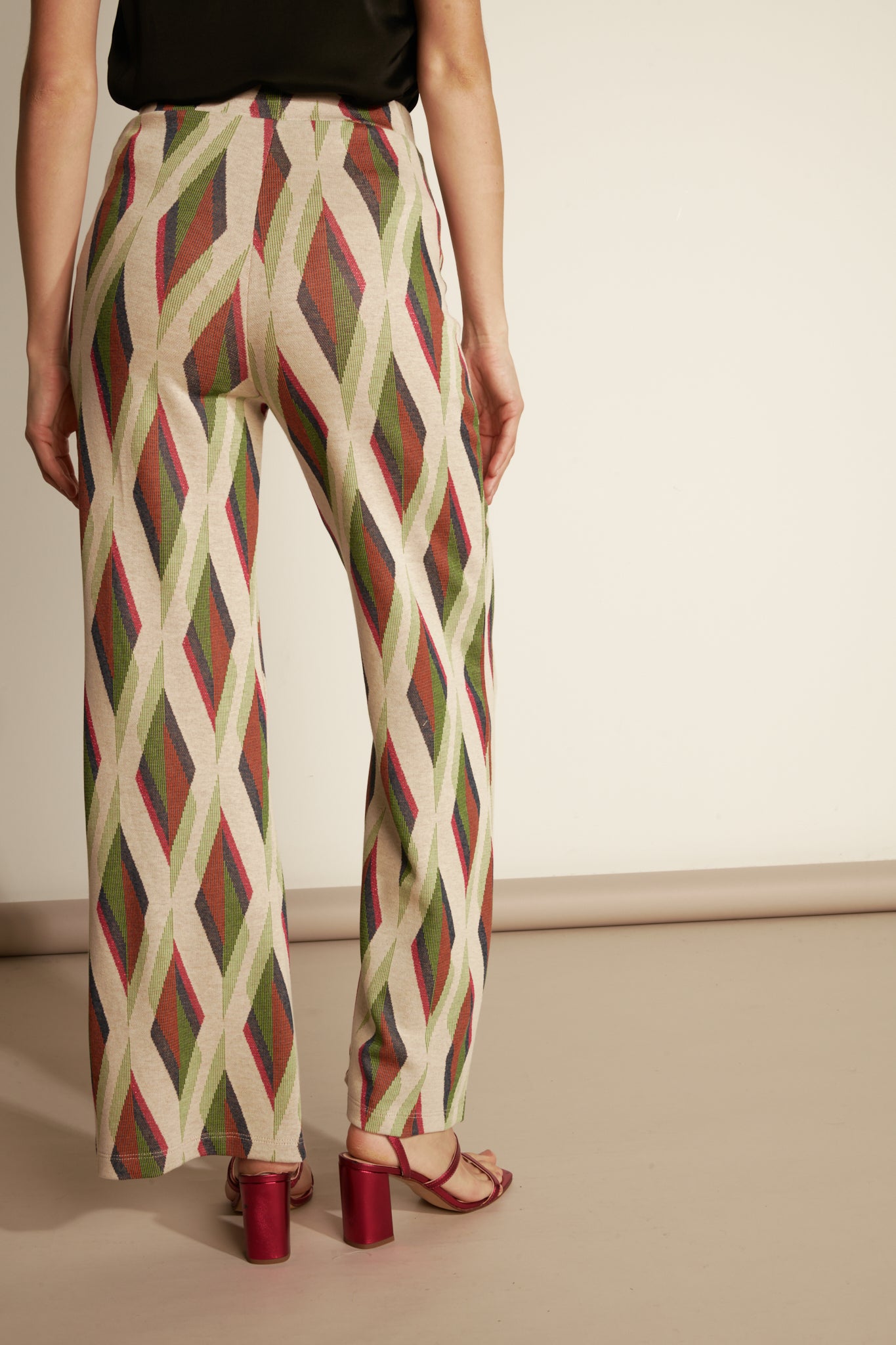 PANTALON JACQUARD ARCHIBALD GEO VERT