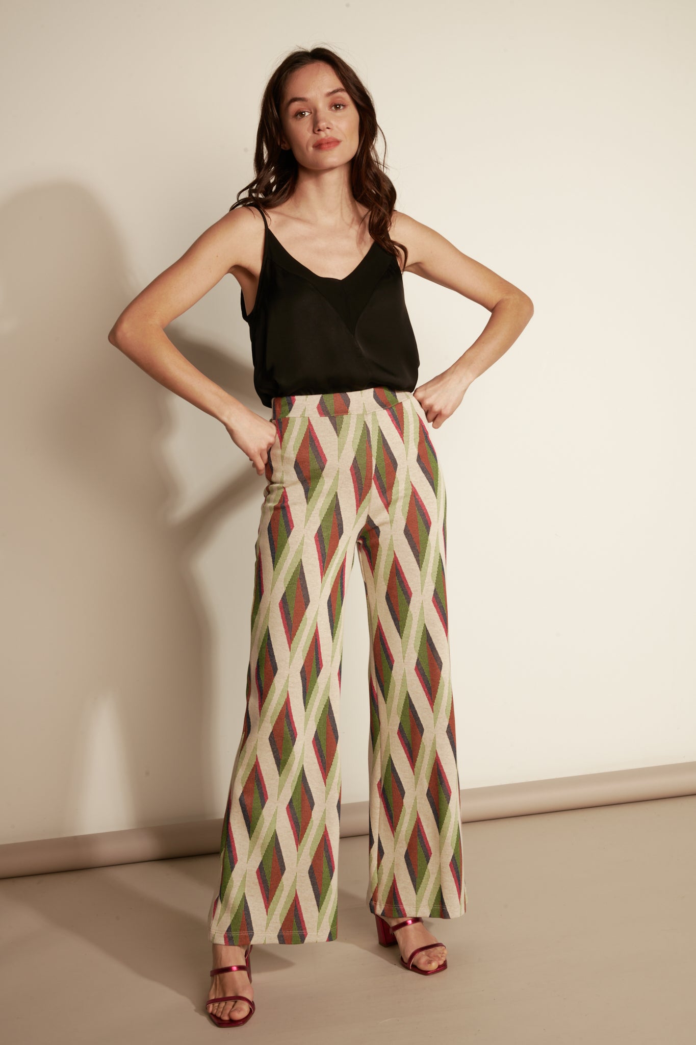 PANTALON JACQUARD ARCHIBALD GEO VERT