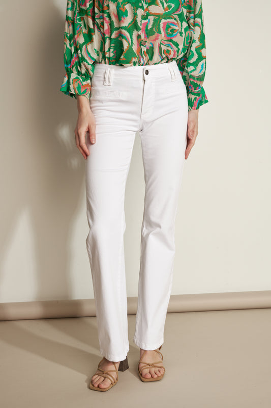 ARNOLD WHITE FLARE TROUSERS