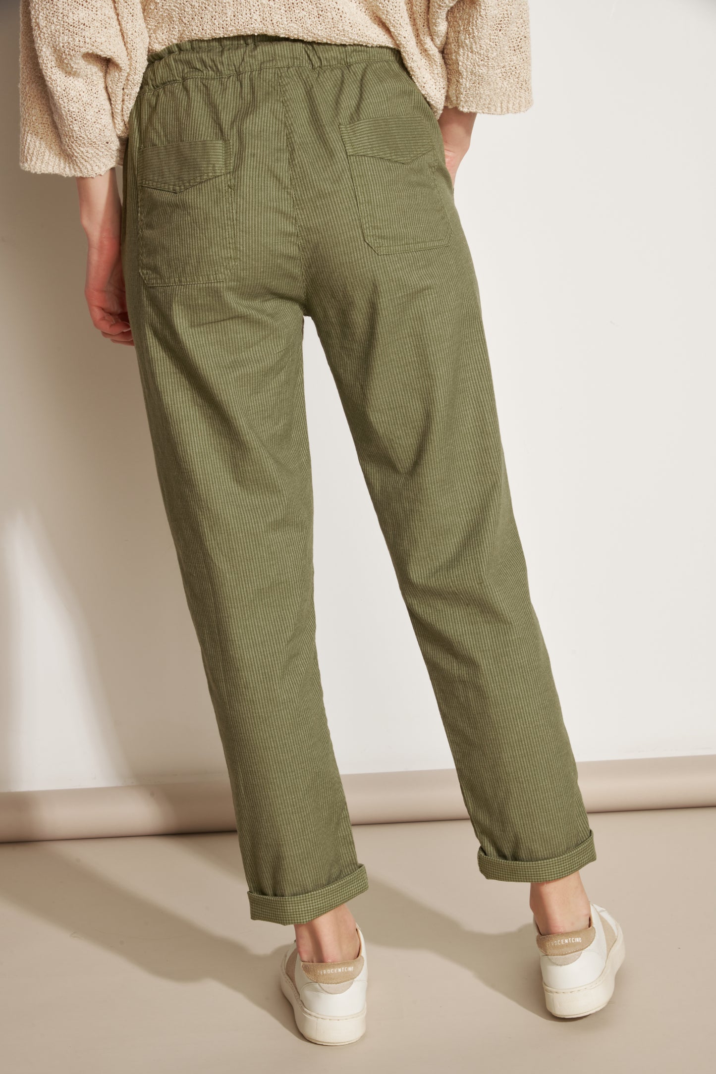 AURÉLIEN KHAKI STRIPED JOGGING CHINO