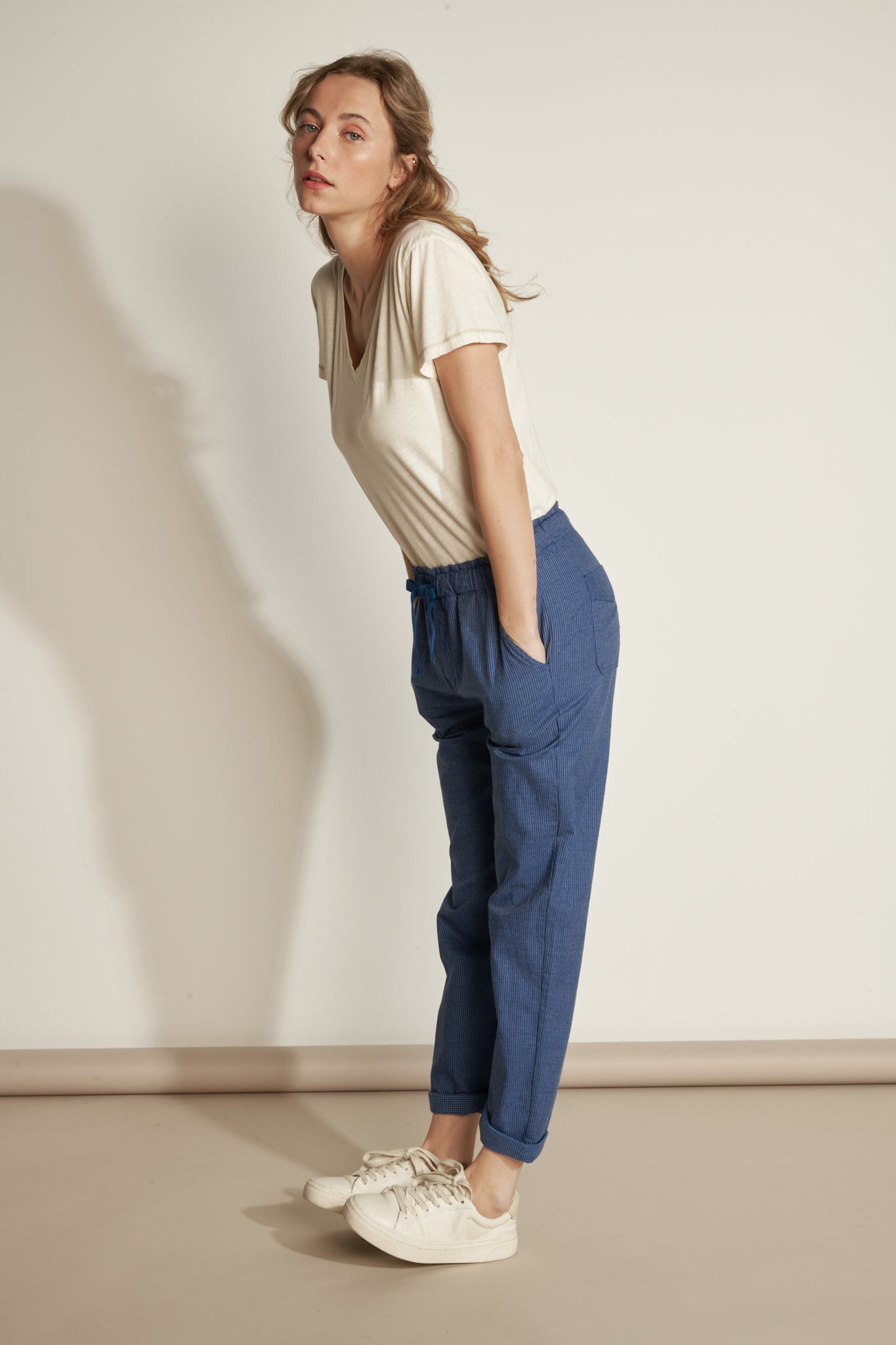 AURÉLIEN OCEAN STRIPED JOGGING CHINO