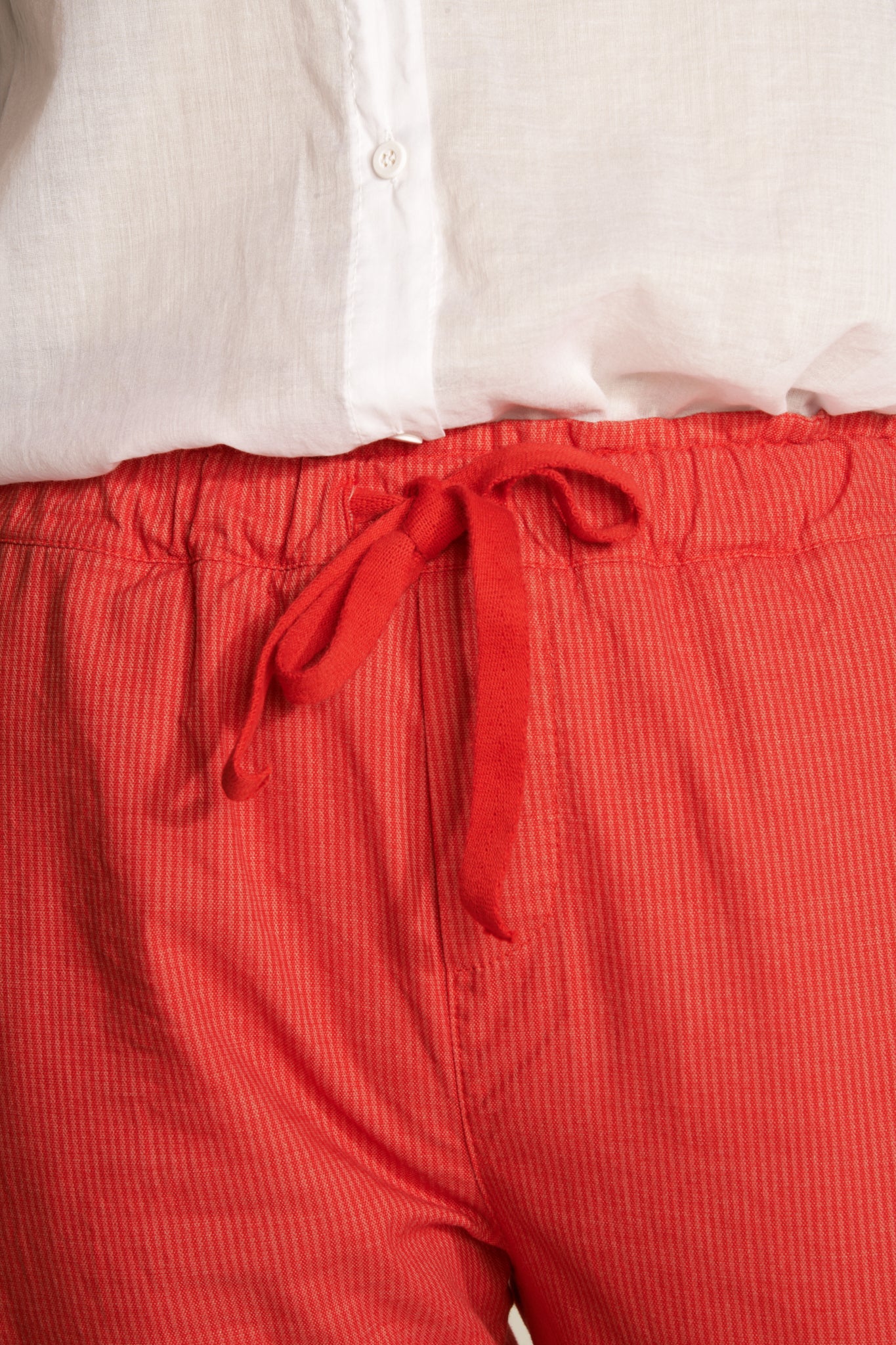 FINE STRIPPED JOGGERS - ORANGEADE