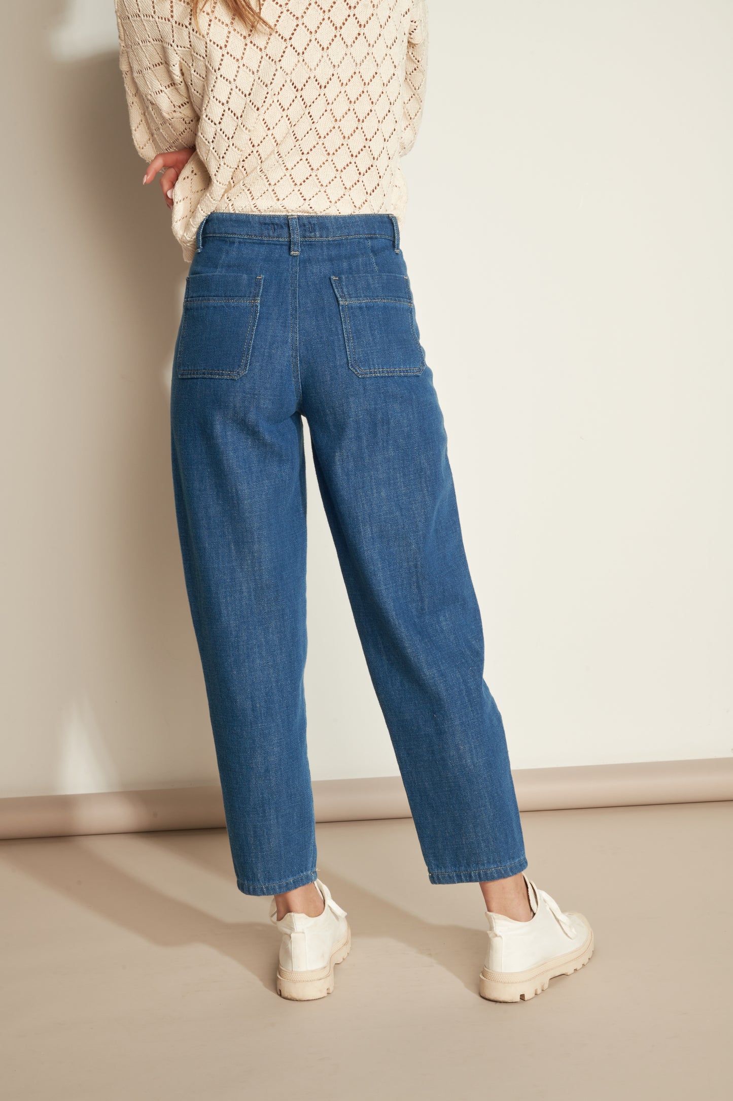 AUBIN DARK DENIM BALLOON TROUSERS