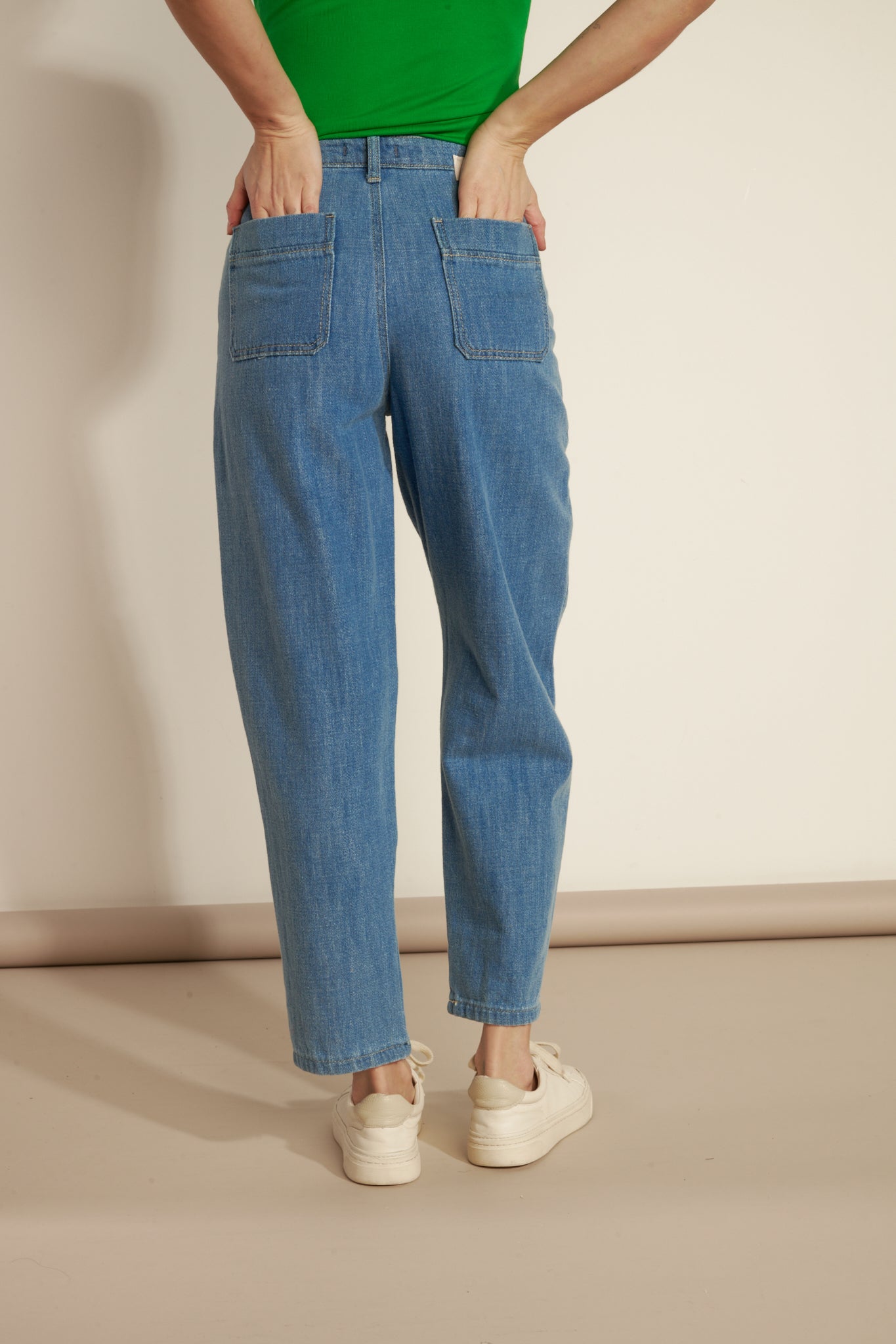 AUBIN LIGHT DENIM BALLOON TROUSERS