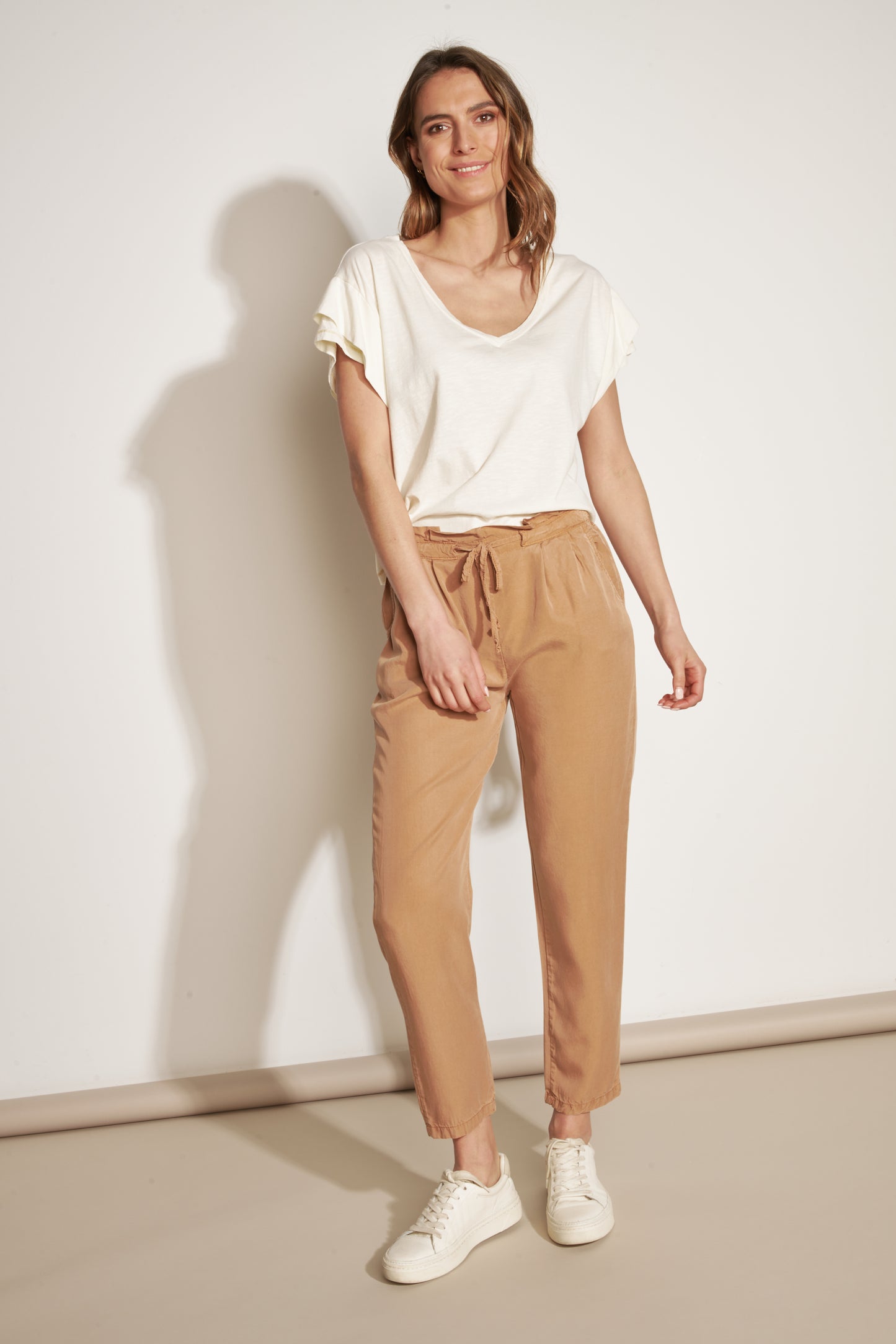 AZZA CAMEL TENCEL TROUSERS