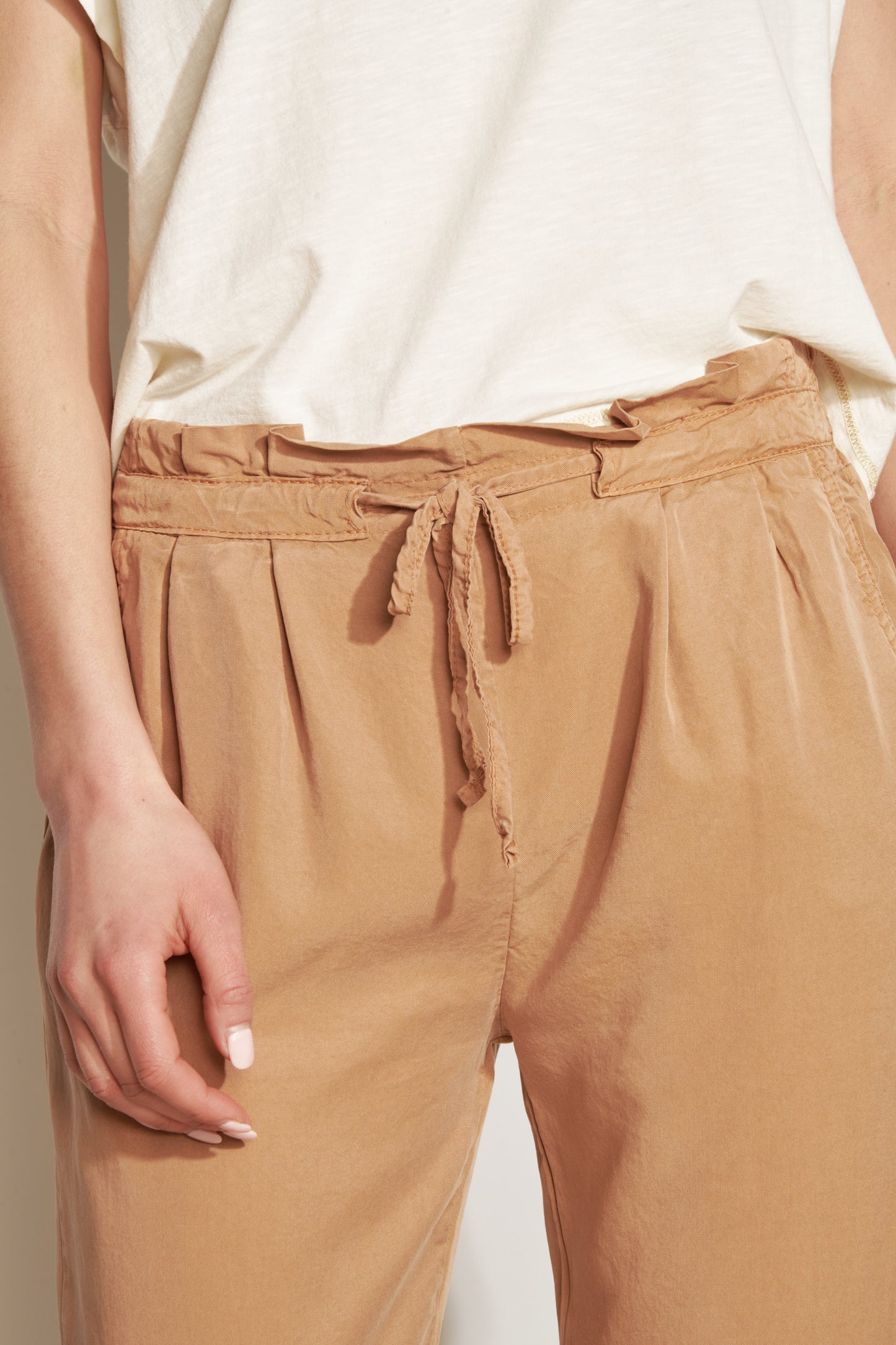 AZZA CAMEL TENCEL TROUSERS
