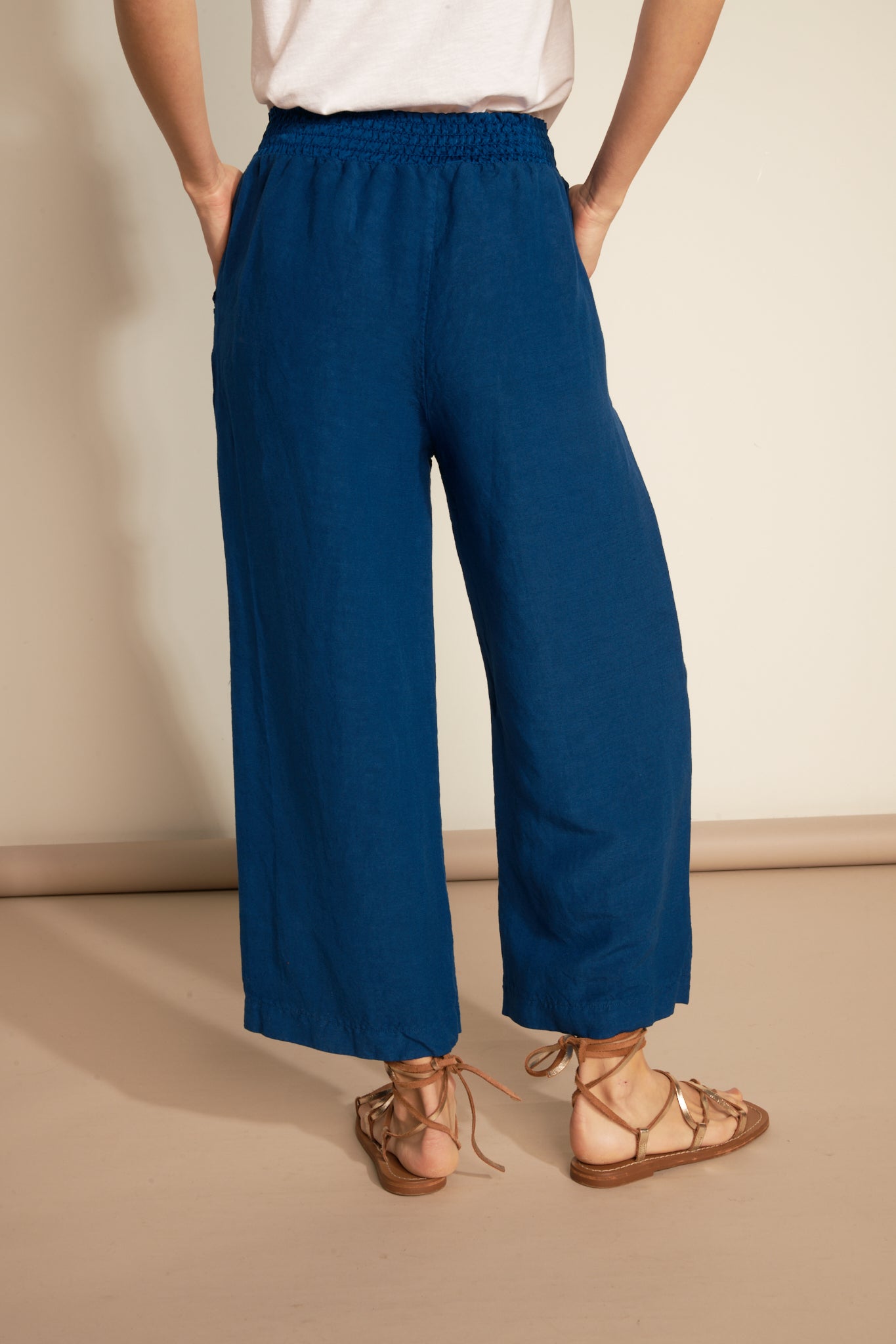 PANTALON ÉVASÉ EN LIN AURUS OCÉAN