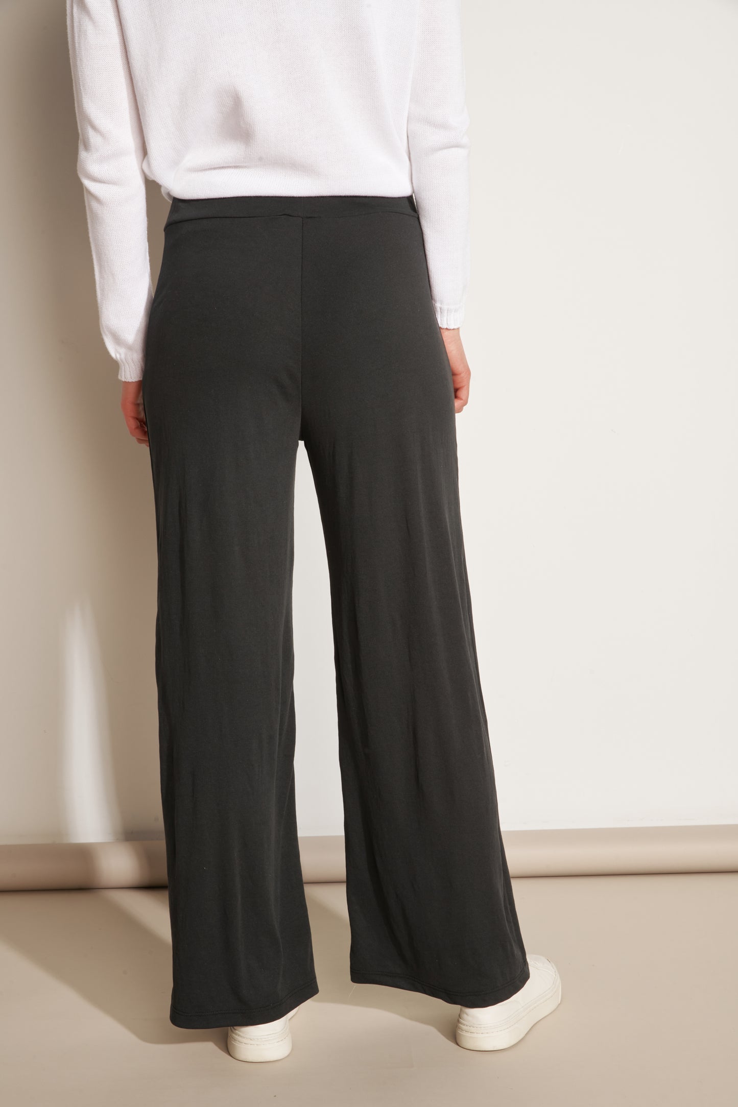 PANTALON FINE COTE AMAEL NOIR