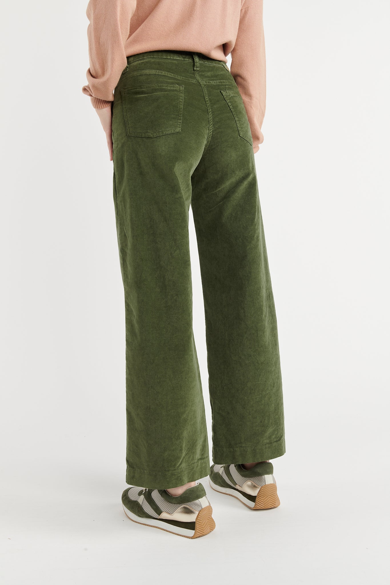 PANTALON 7/8ÈME VELOURS BYRON KAKI