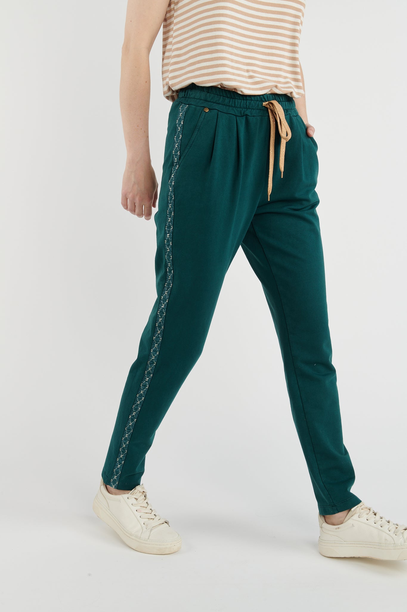 JOGGING DÉTAIL LUREX ALFRED VERT FOREST