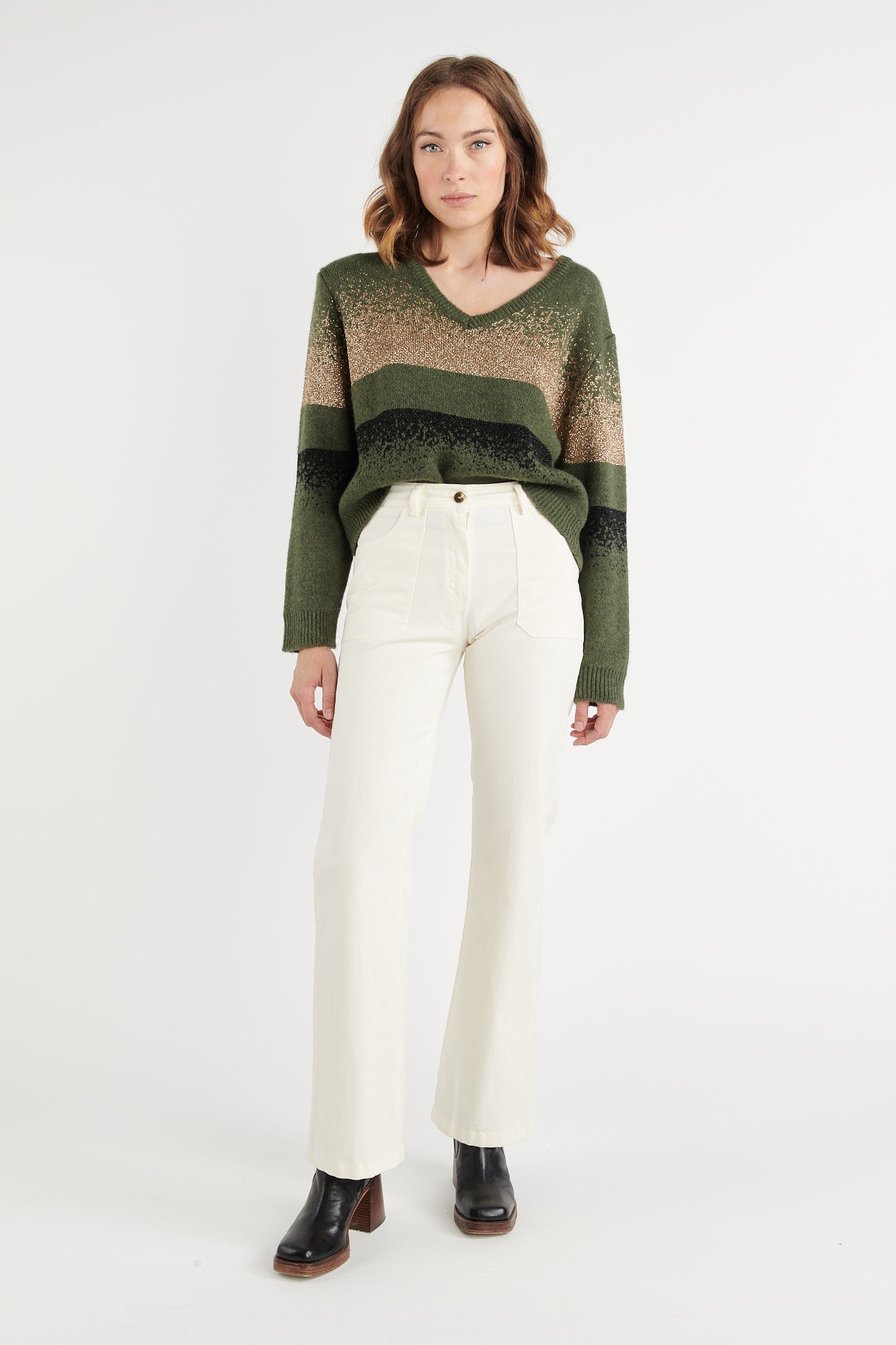 PANTALON FLARE BRUNA NATUREL