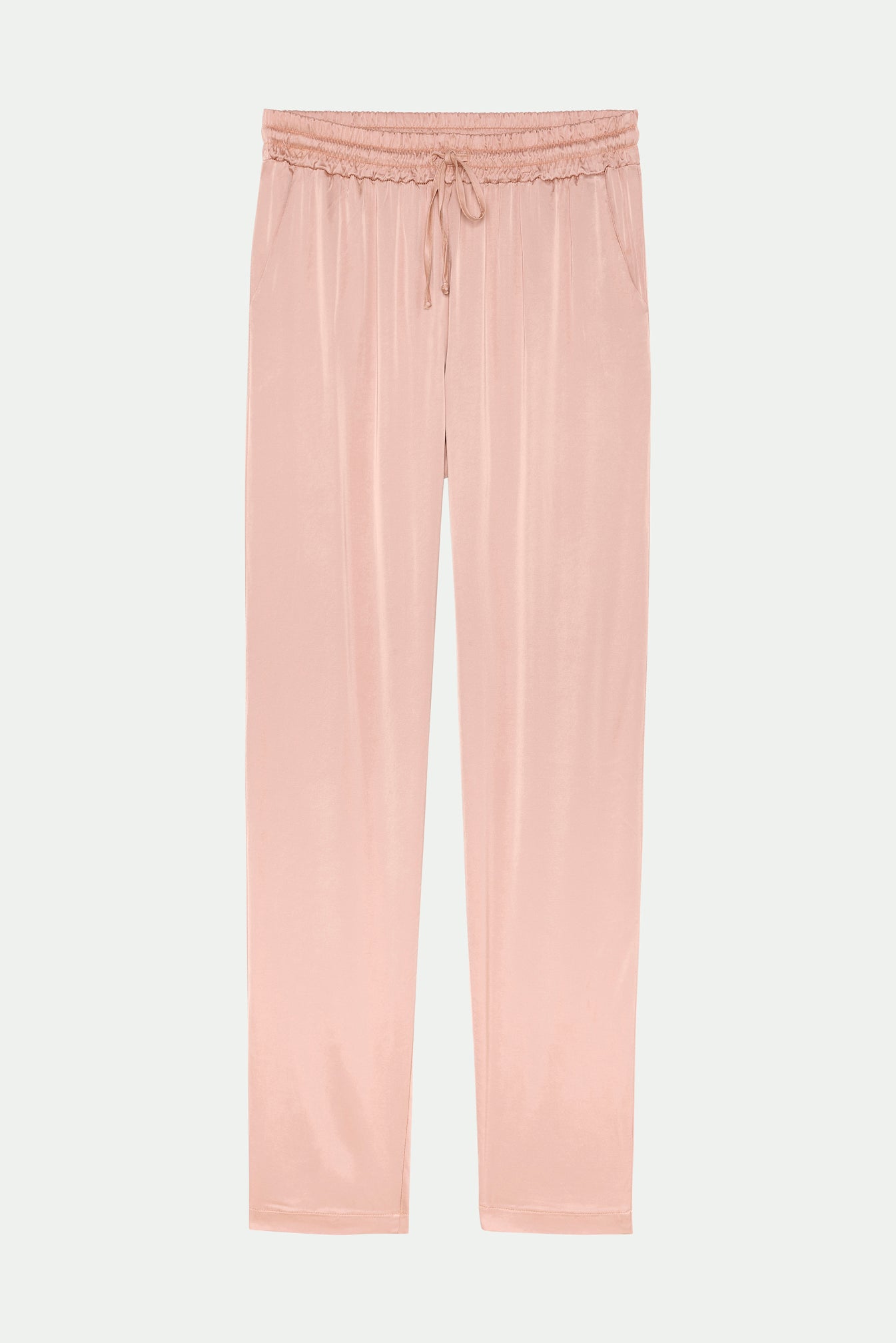 PANTALON SATINÉ BUNNY ROSE PLUME