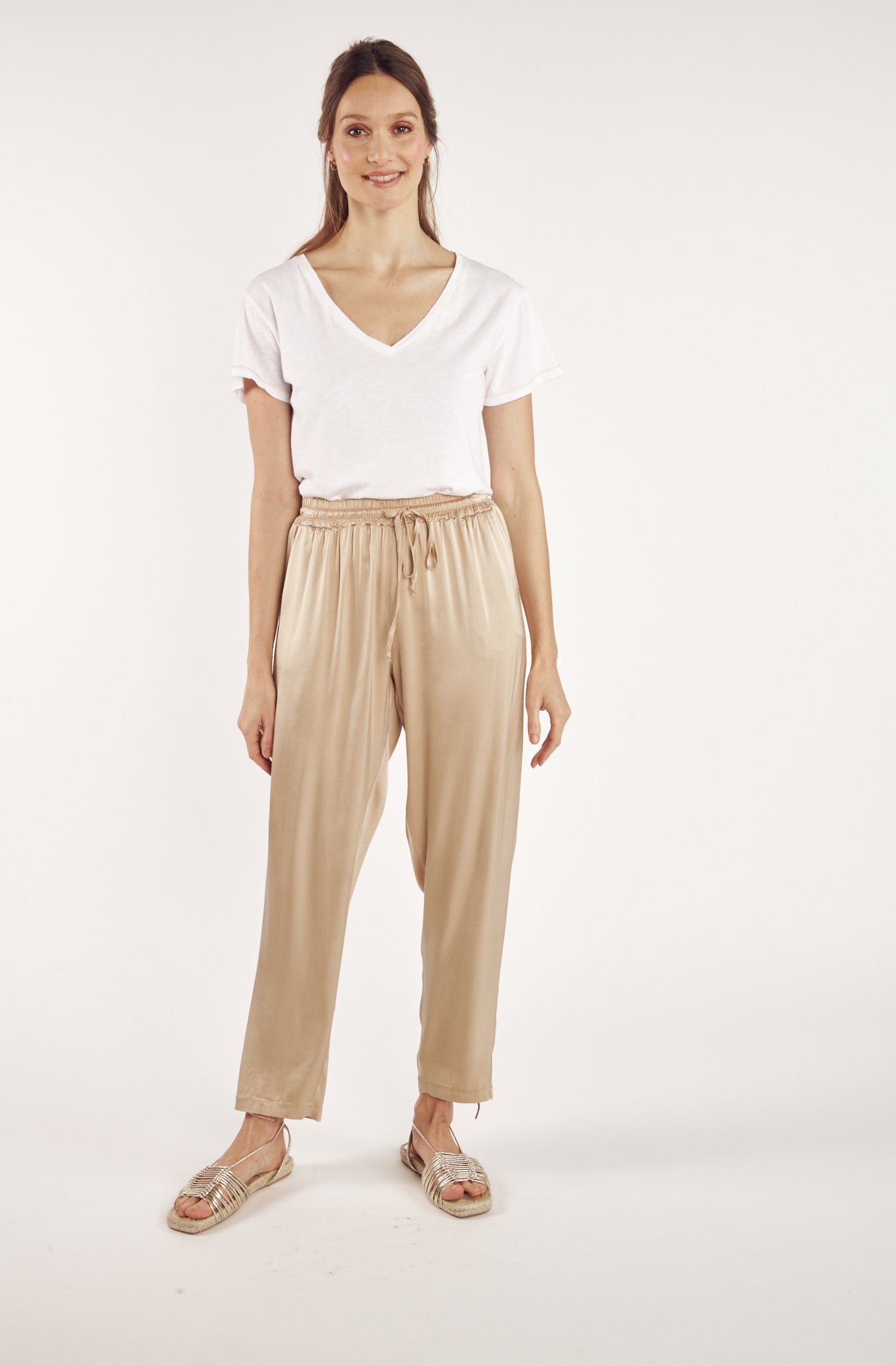PANTALON SATINÉ BUNNY SABLE