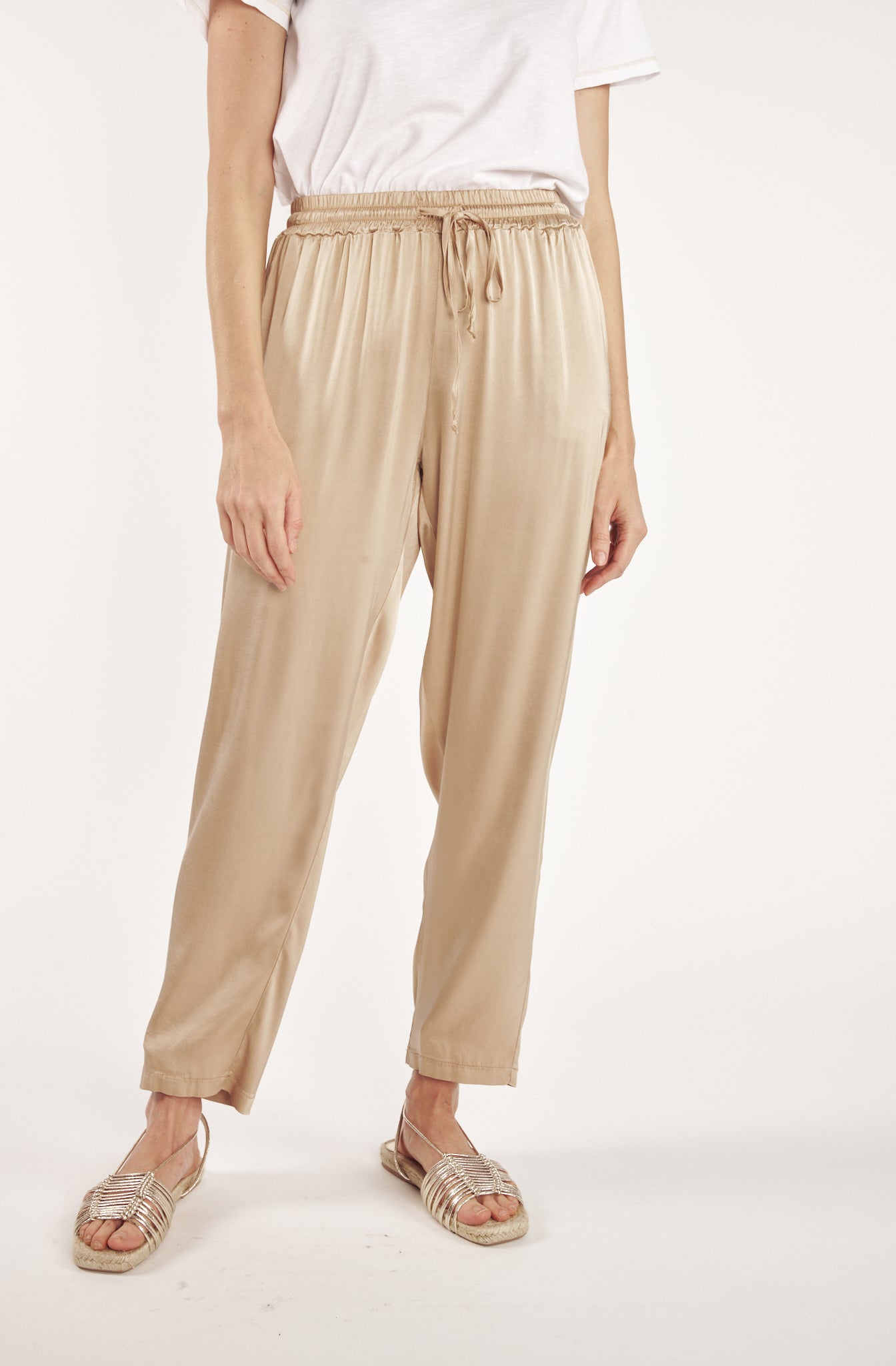 PANTALON SATINÉ BUNNY SABLE