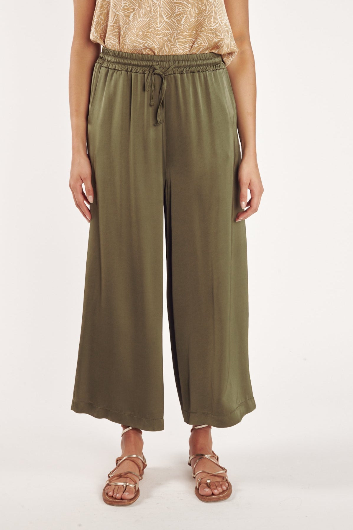 PANTALON AMPLE 7/8 ALIOT KAKI