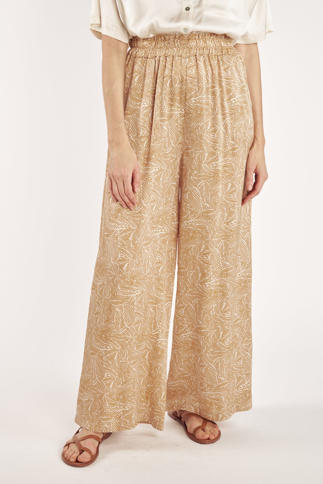 PANTALON CHESTER IMPRIMÉ ATENA MIEL
