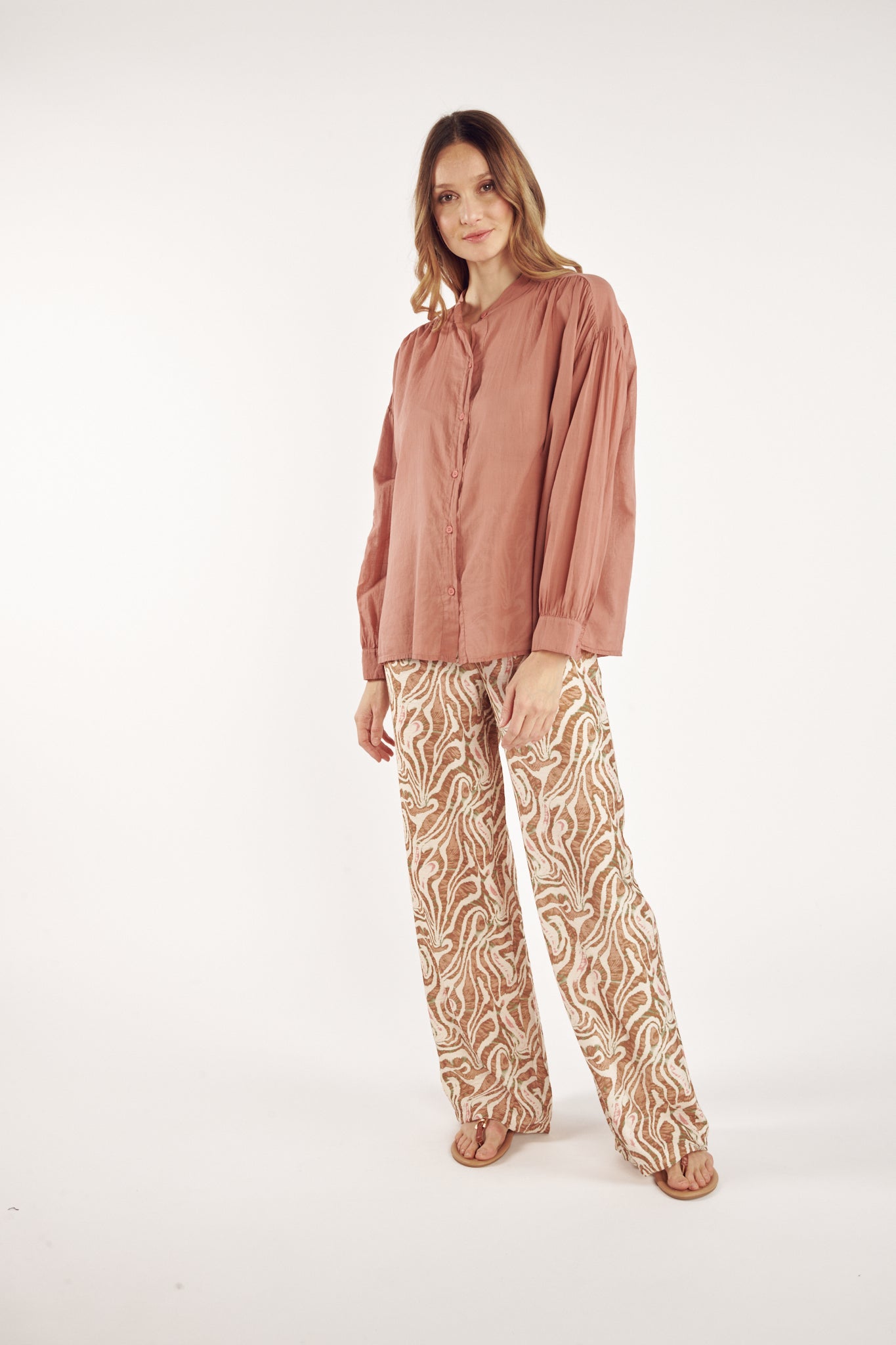 PANTALON CAMDEN IMPRIMÉ FAUVE MARRON