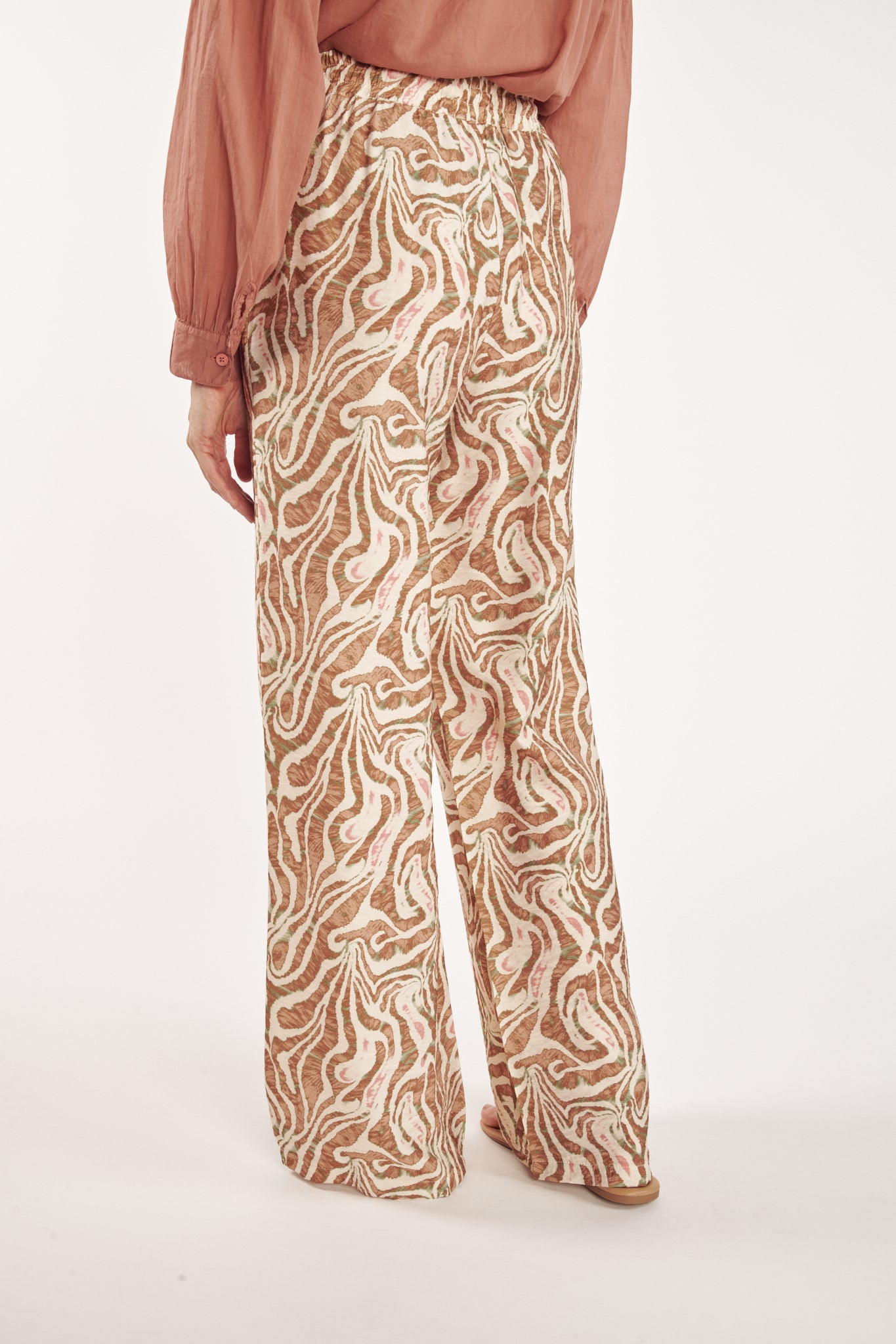 PANTALON CAMDEN IMPRIMÉ FAUVE MARRON