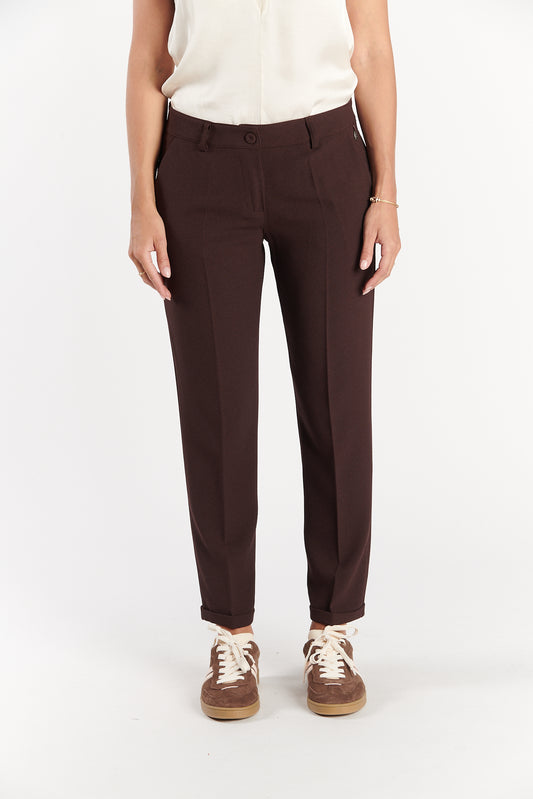 PANTALON 7/8ÈME CIGARETTE AUGUSTIN CHOCO