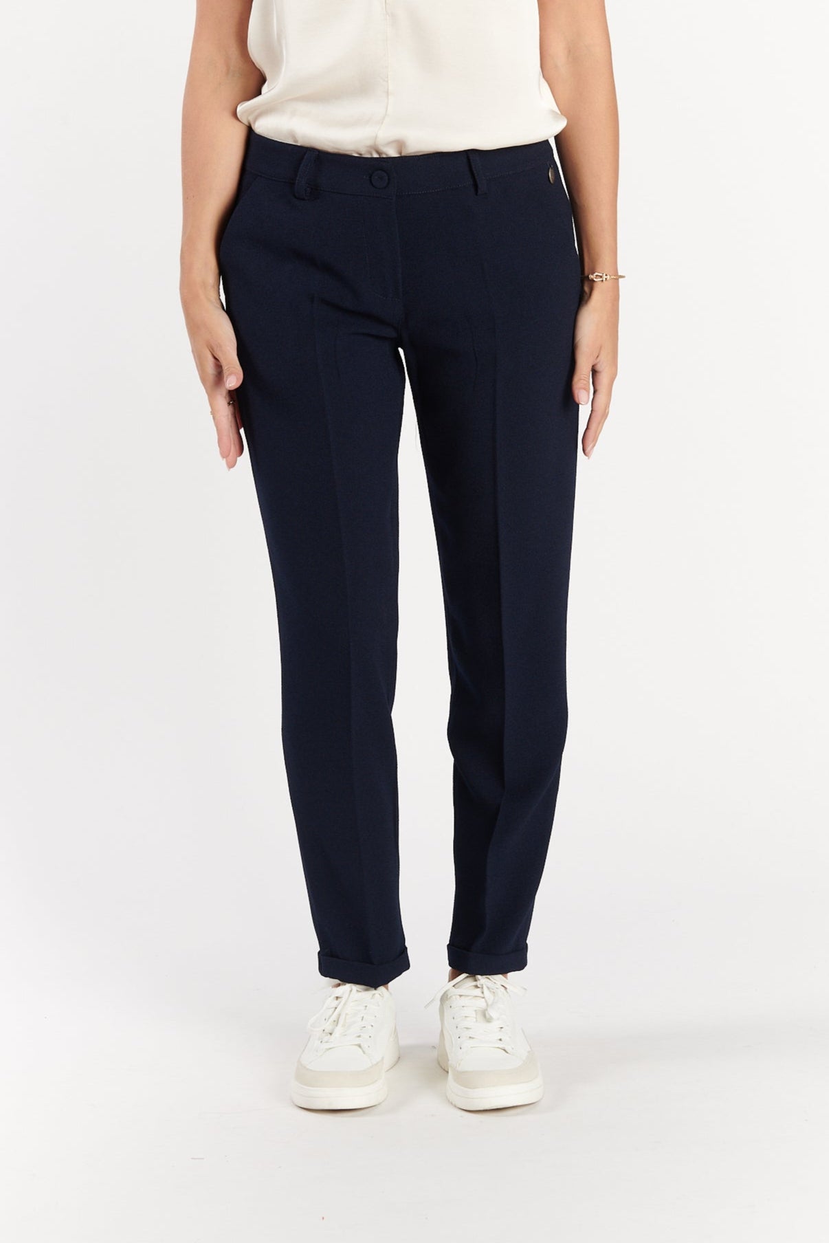 PANTALON 7/8ÈME CIGARETTE AUGUSTIN MARINE